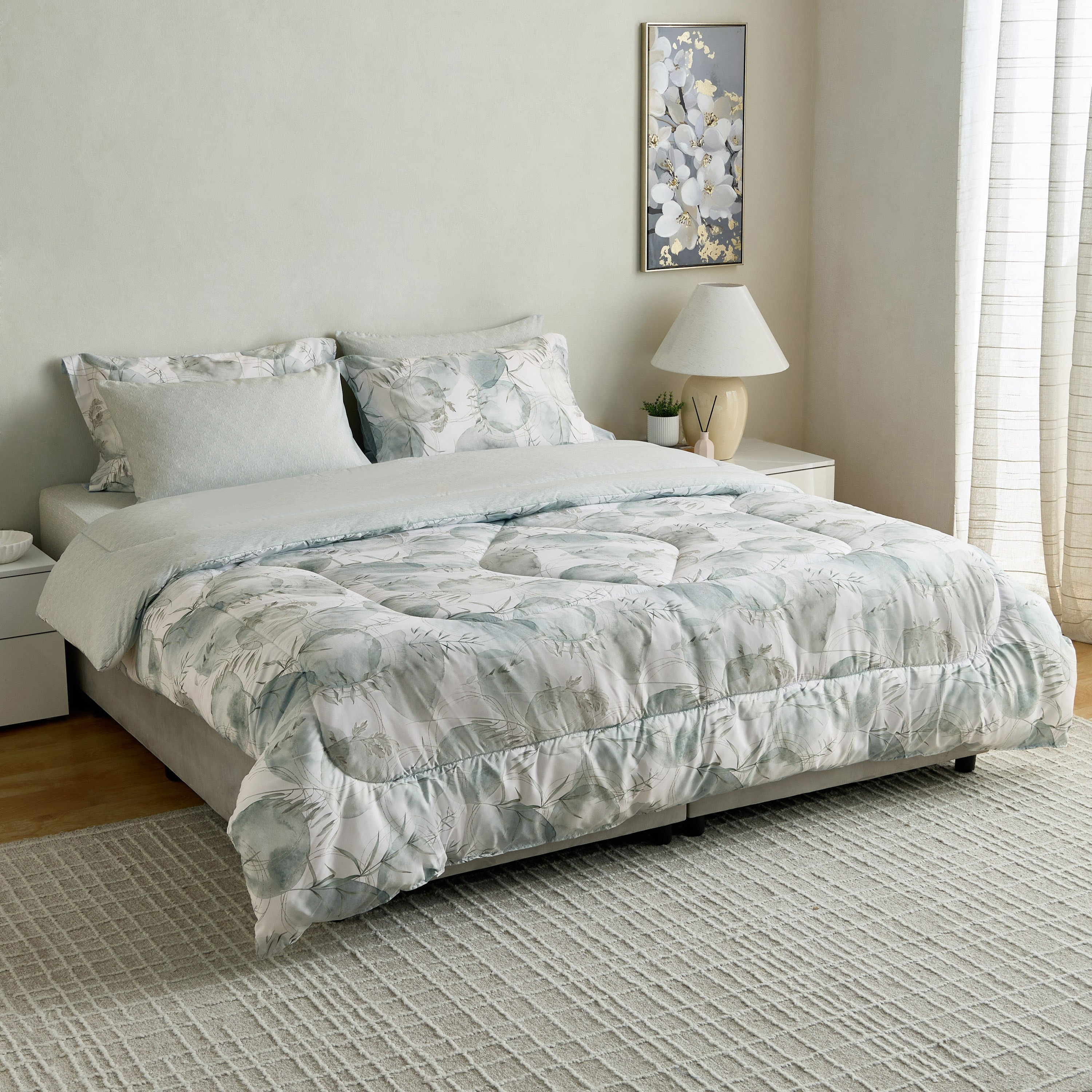 Hampton Mistleaf Microfiber Printed BIAB 6-Piece King Comforter Set - 220x240 cm-hbxhomeware-hbxbedroom-image-9
