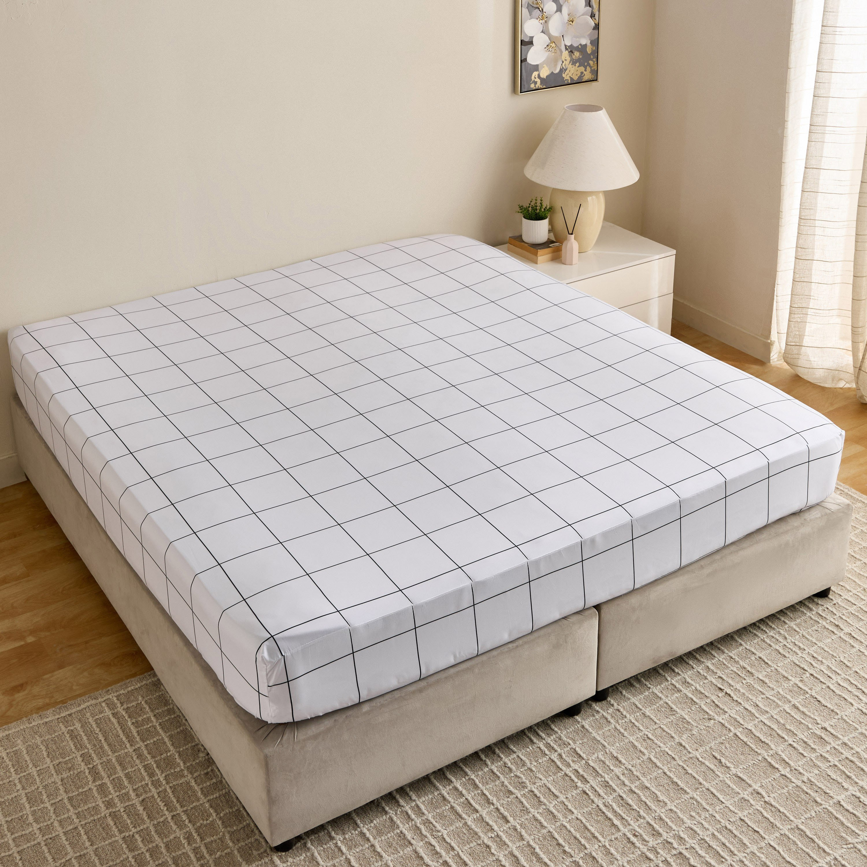Hampton Check Microfiber Printed 6-Piece King BIAB Comforter Set - 220x240 cm-hbxhomeware-hbxbedroom-image-7