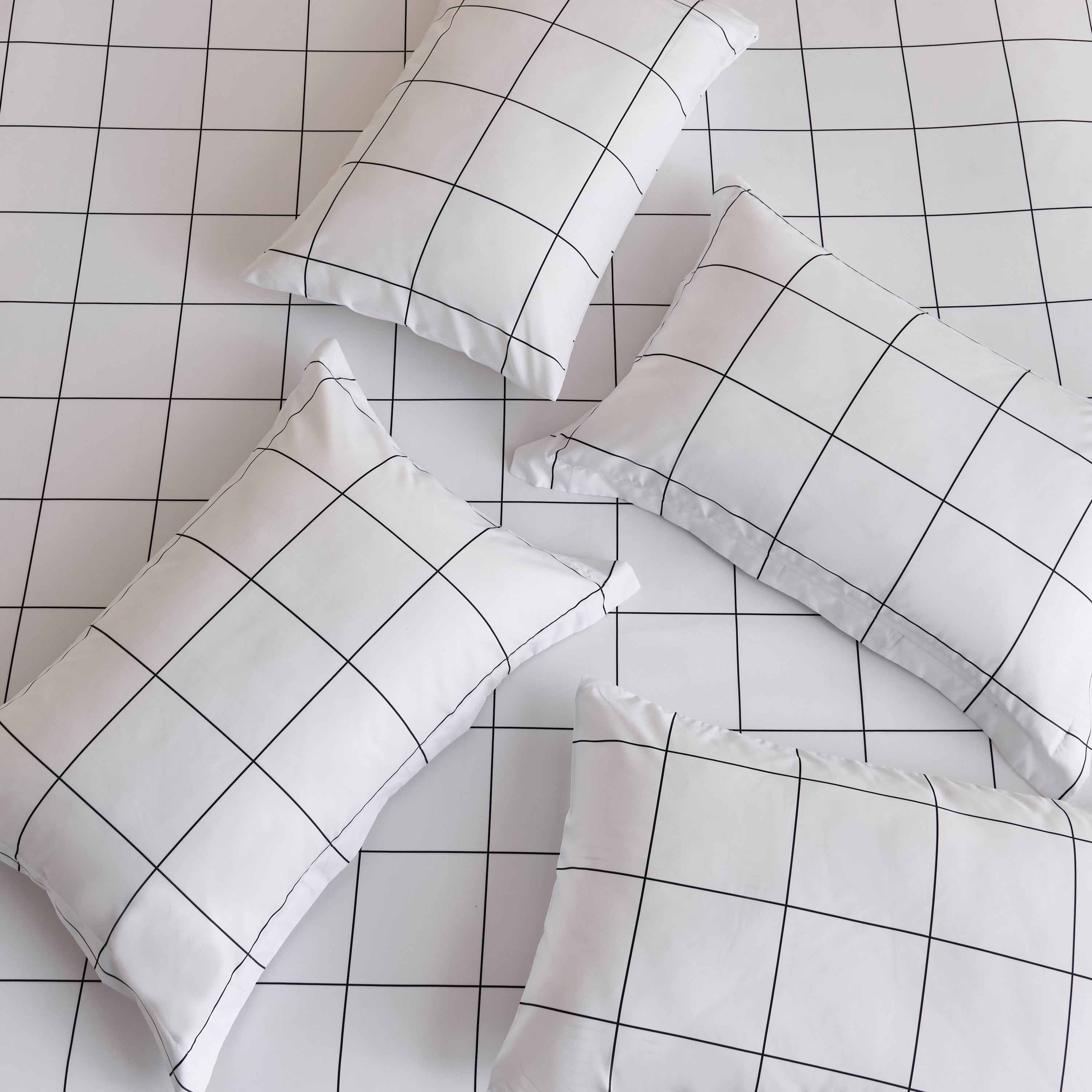 Hampton Check Microfiber Printed 6-Piece Super King BIAB Comforter Set - 240x260 cm-hbxhomeware-hbxbedroom-image-5
