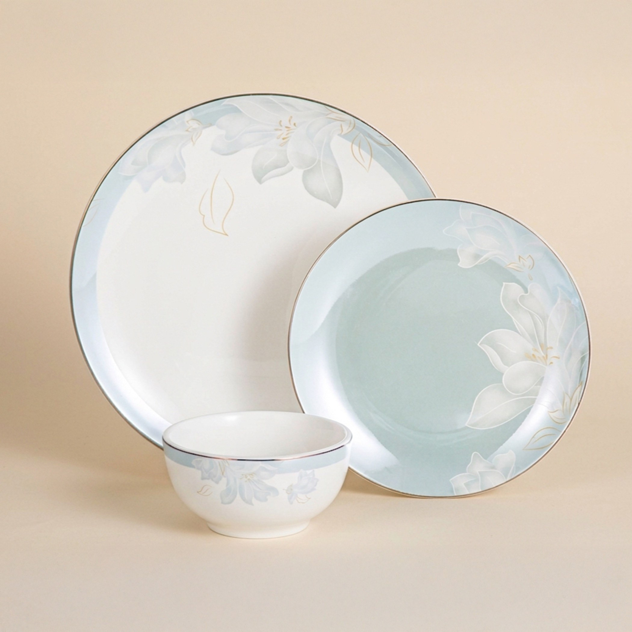 طقم عشاء 18 قطعة من بريميا ماغنوليا - يخدم 6-hbxdiningroom-tabletop-dinnersets-image-1