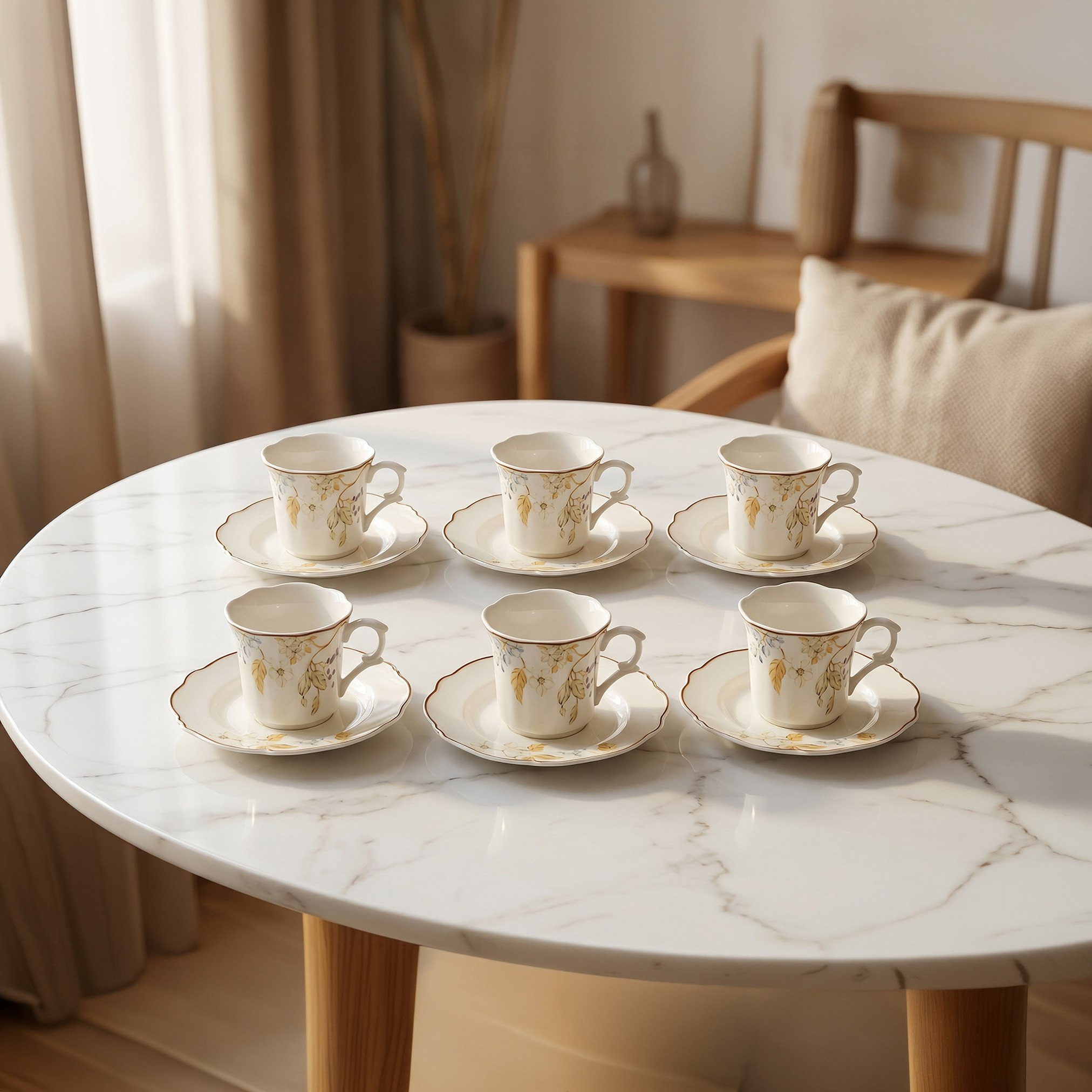 Zahra Floral 12-Piece Espresso Set - 90 ml-hbxhomeware-diningandtabletop-coffeeandteasets-image-1