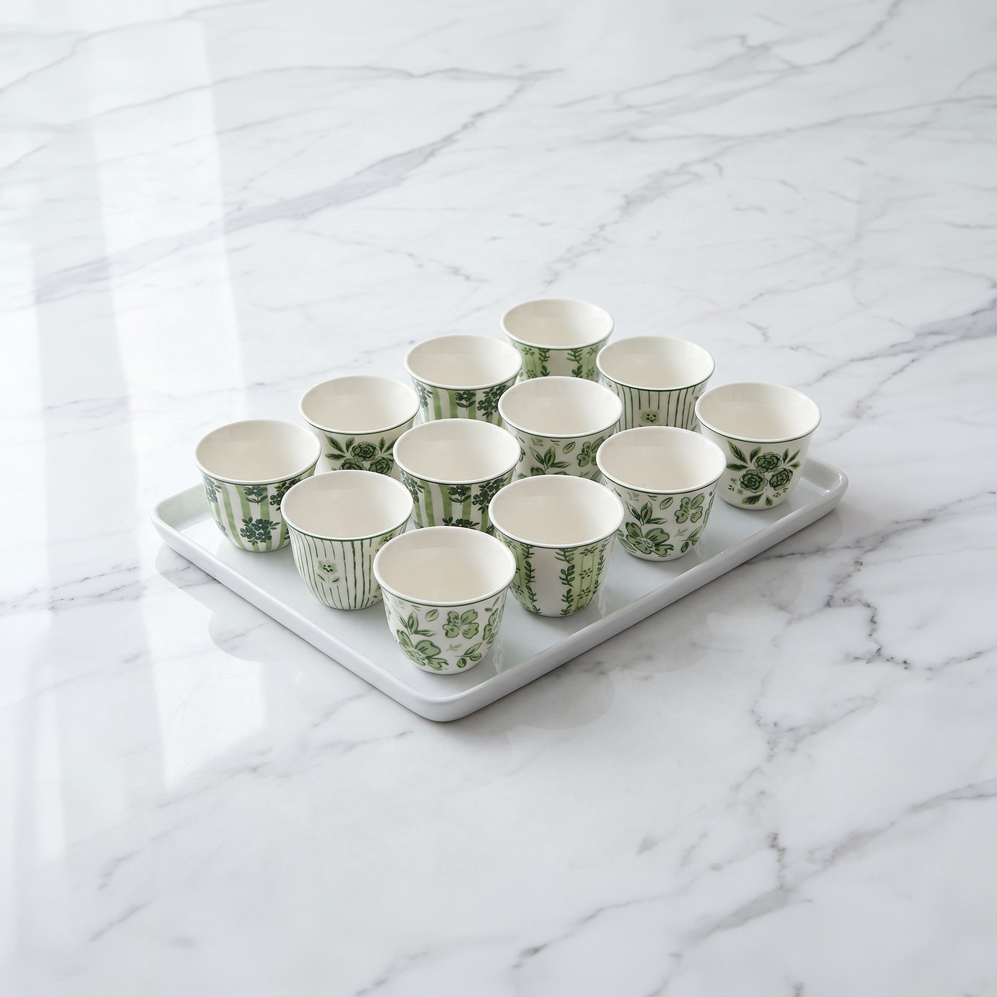 Zahra 12-Piece Gardenia Kahwa Set - 80 ml-hbxhomeware-diningandtabletop-coffeeandteasets-image-1