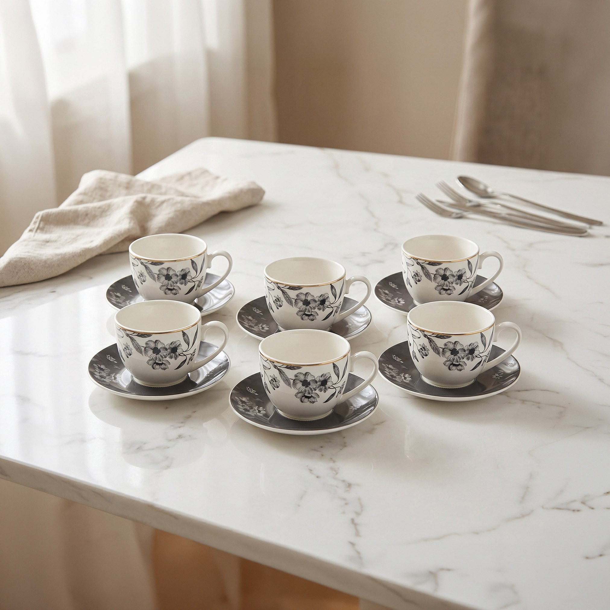 Zahra Windflower 12-Piece Tea Set -  200 ml-hbxhomeware-diningandtabletop-coffeeandteasets-image-1