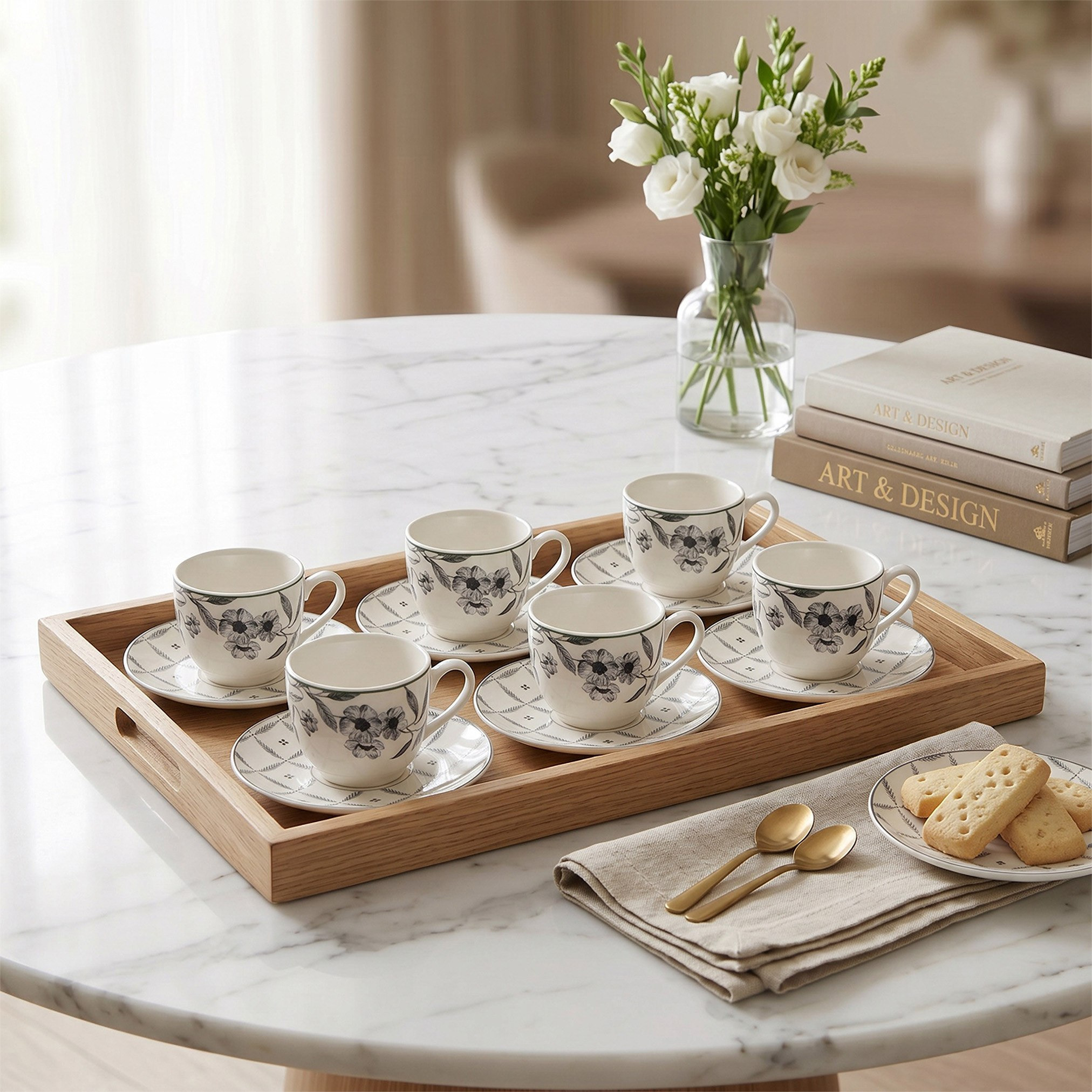 Zahra Windflower 12-Piece Espresso Set - 90 ml-hbxhomeware-diningandtabletop-coffeeandteasets-image-4