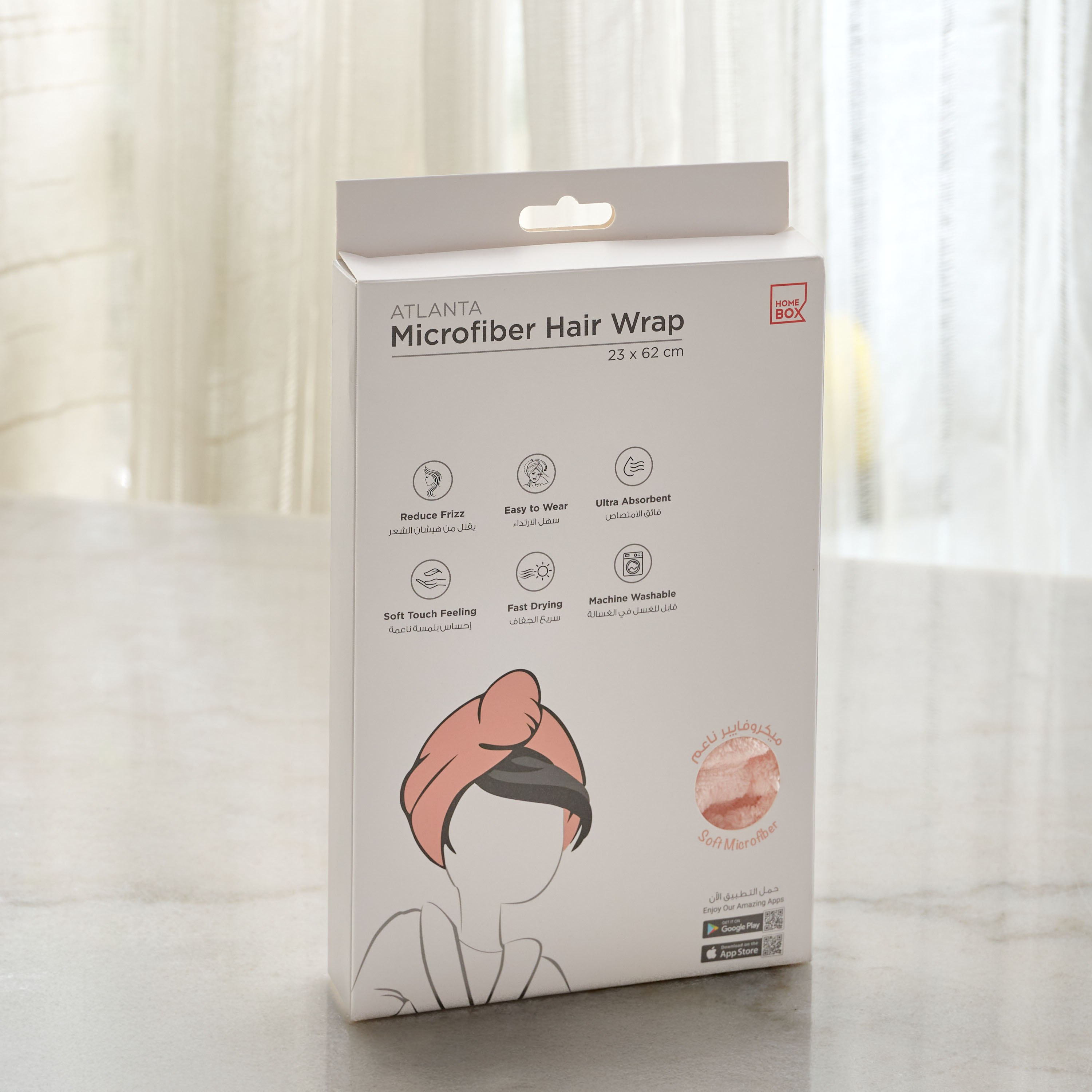 Atlanta Soft and Absorbent Microfibre Hair Wrap - 23x62 cm-hbxbathroom-bathroomtextiles-image-5