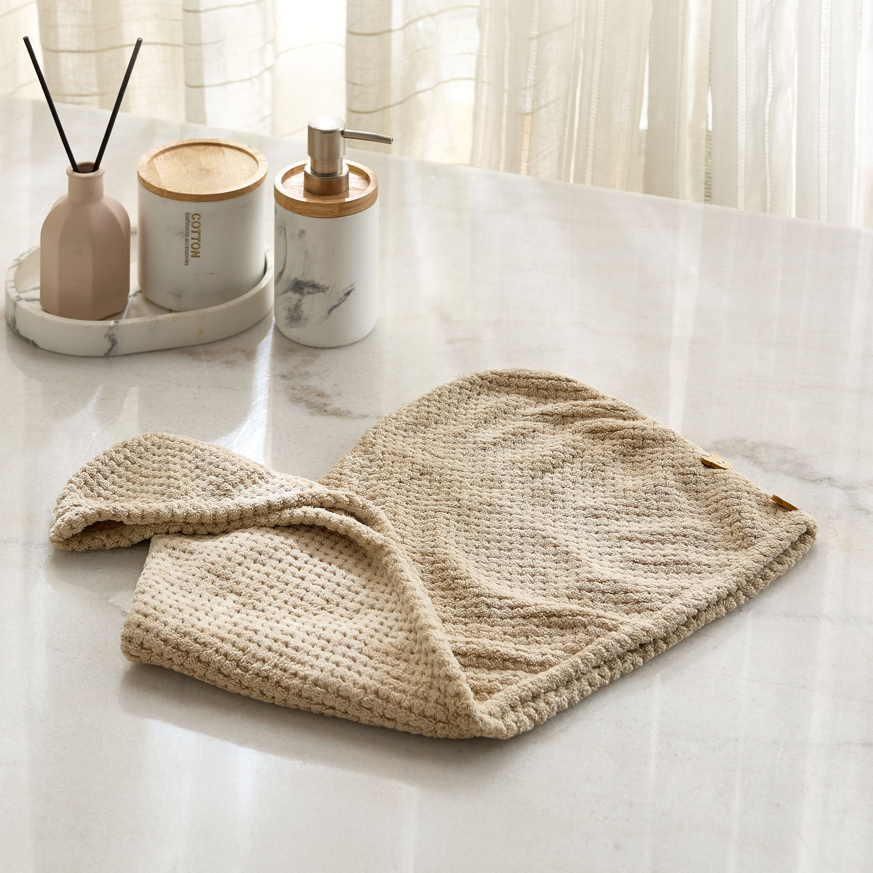 Atlanta Soft and Absorbent Microfibre Hair Wrap - 23x62 cm-hbxbathroom-bathroomtextiles-image-1