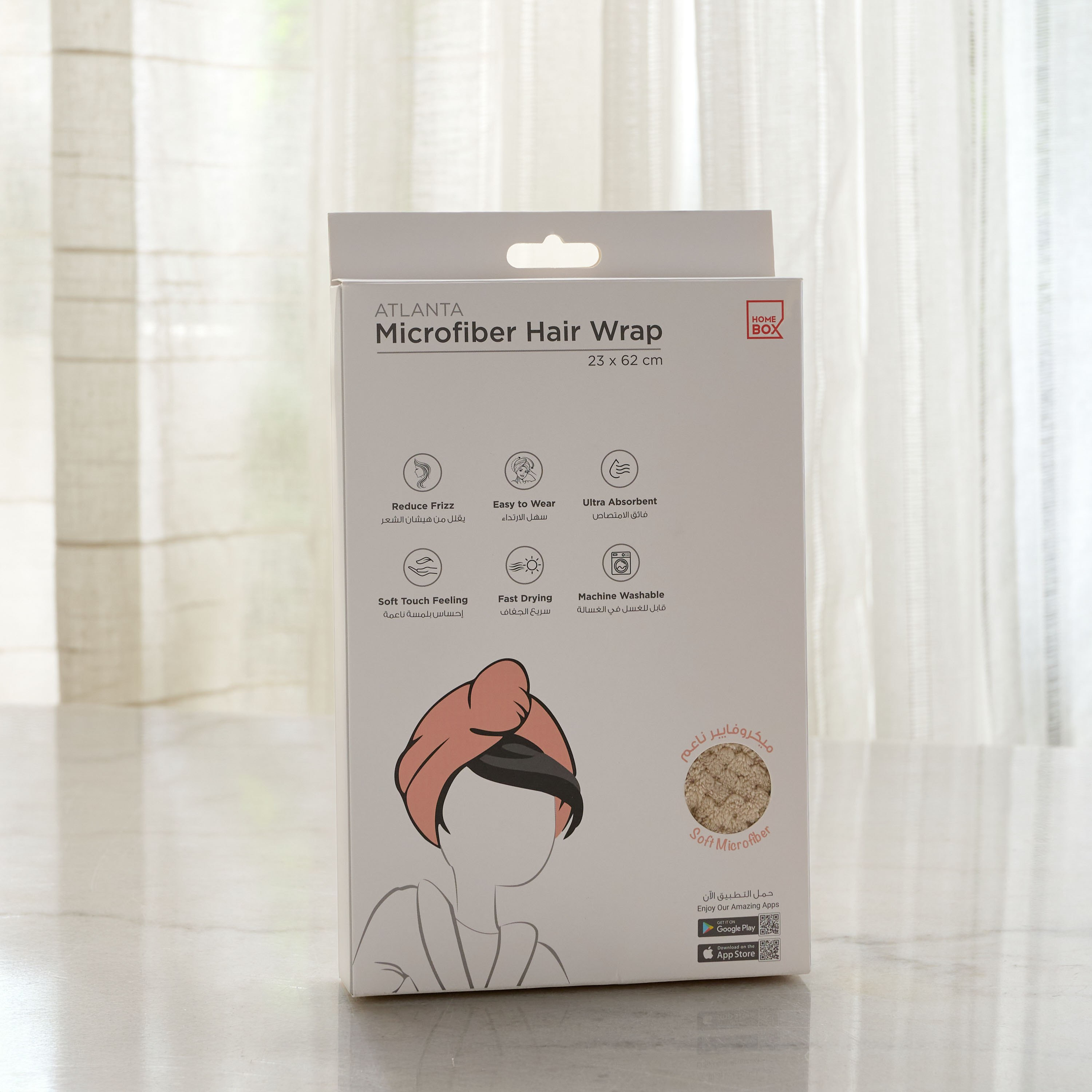 Atlanta Soft and Absorbent Microfibre Hair Wrap - 23x62 cm-hbxbathroom-bathroomtextiles-image-5