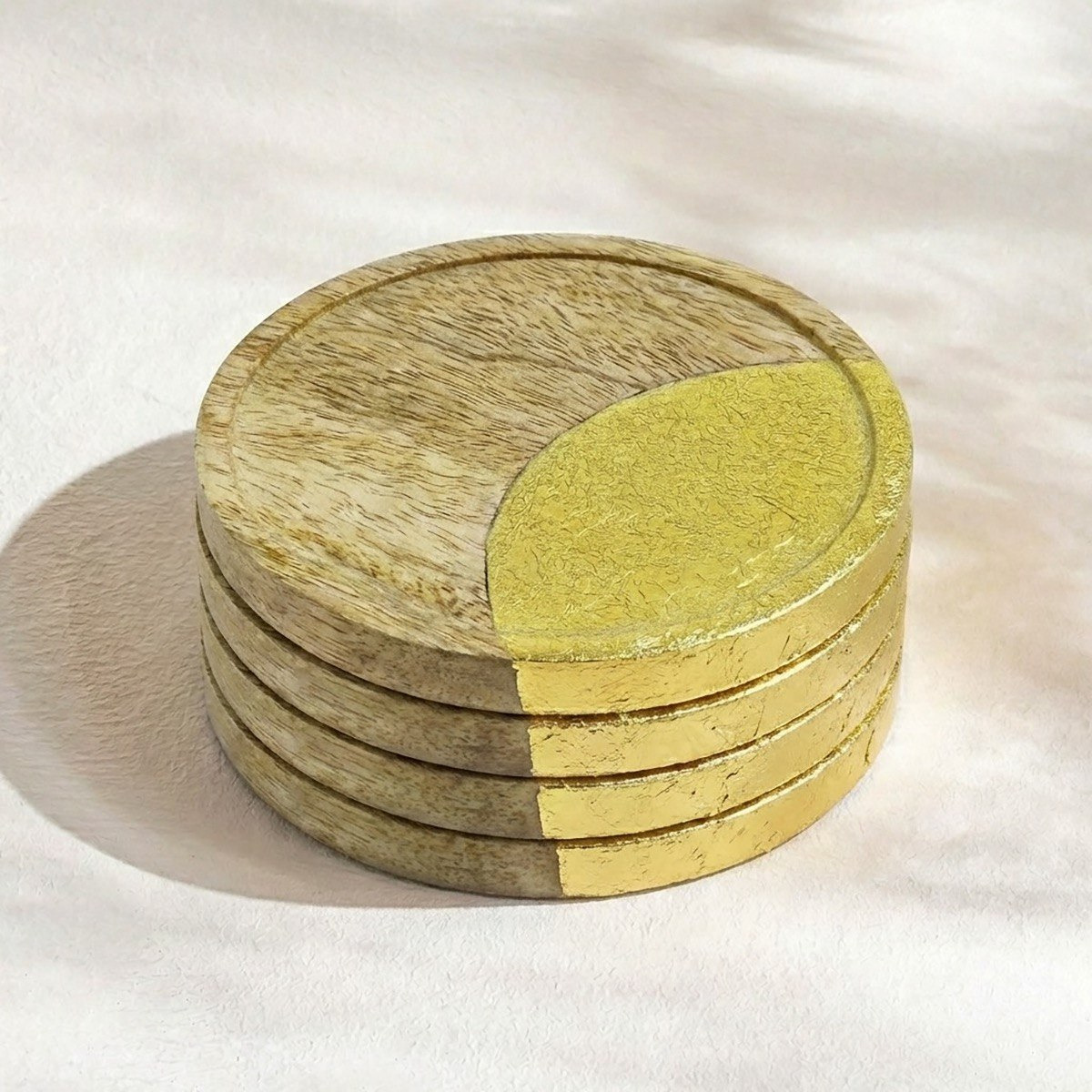 Layali Noor 4-Piece Coaster Set - 10x10 cm-hbxdecorandfurnishings-tabletop-serveware-image-1