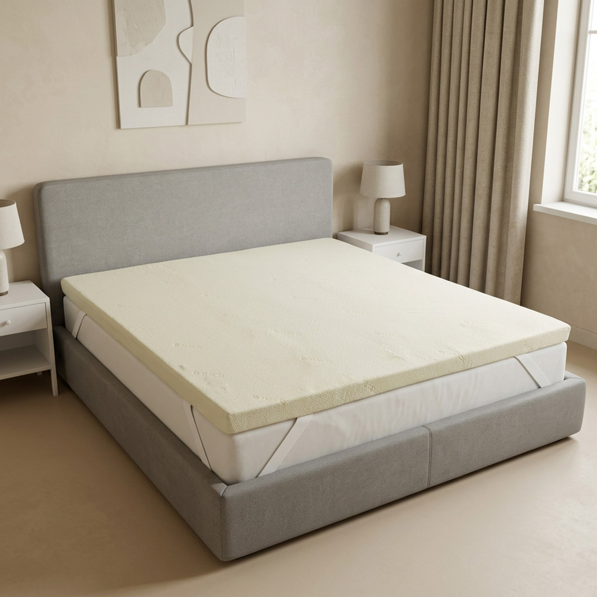 Tencelbliss Memory Foam King Mattress Topper - 180x200+8 cm-hbxhomeware-hbxbedroom-image-1