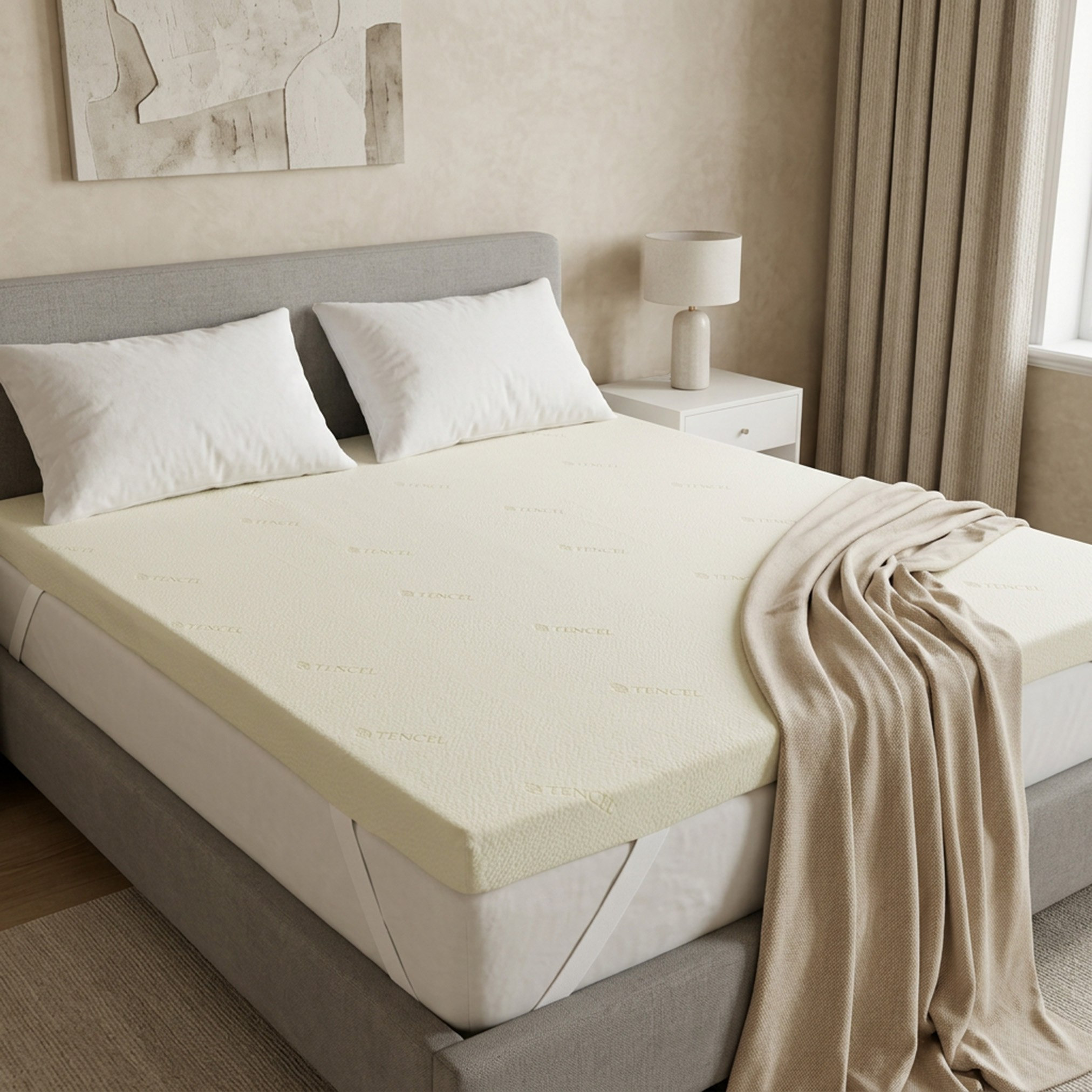 Tencelbliss Memory Foam King Mattress Topper - 180x200+8 cm-hbxhomeware-hbxbedroom-image-6