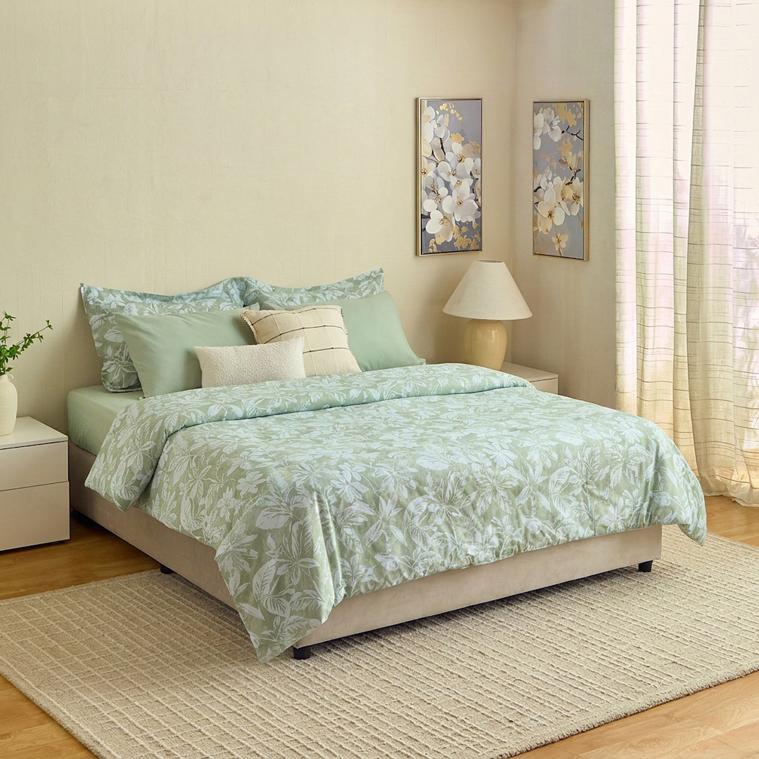 Hampton 6-Piece Microfibre Printed Twin Comforter Set - 160x220 cm-hbxhomeware-hbxbedroom-image-9