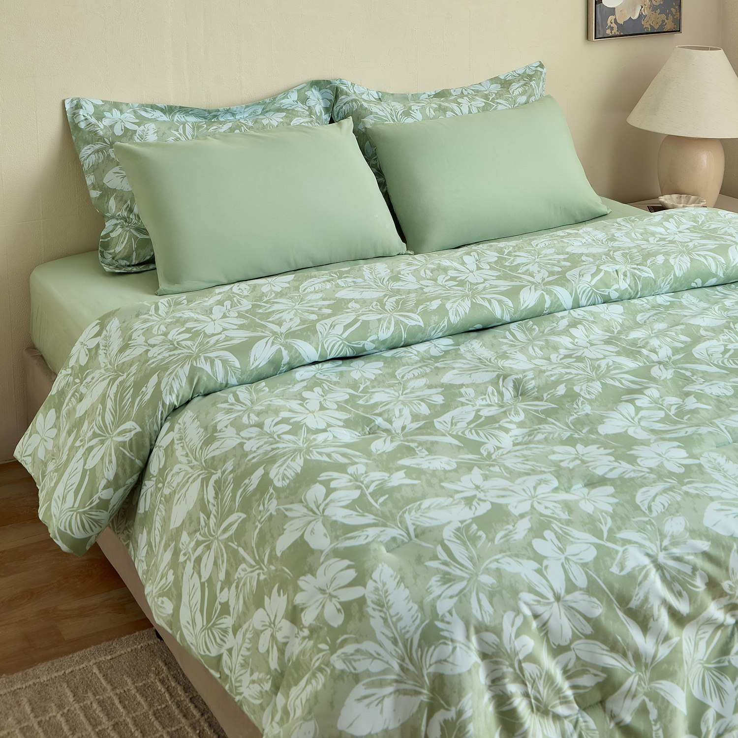 Hampton 6-Piece Microfibre Printed King Comforter Set - 220x240 cm-hbxhomeware-hbxbedroom-image-1