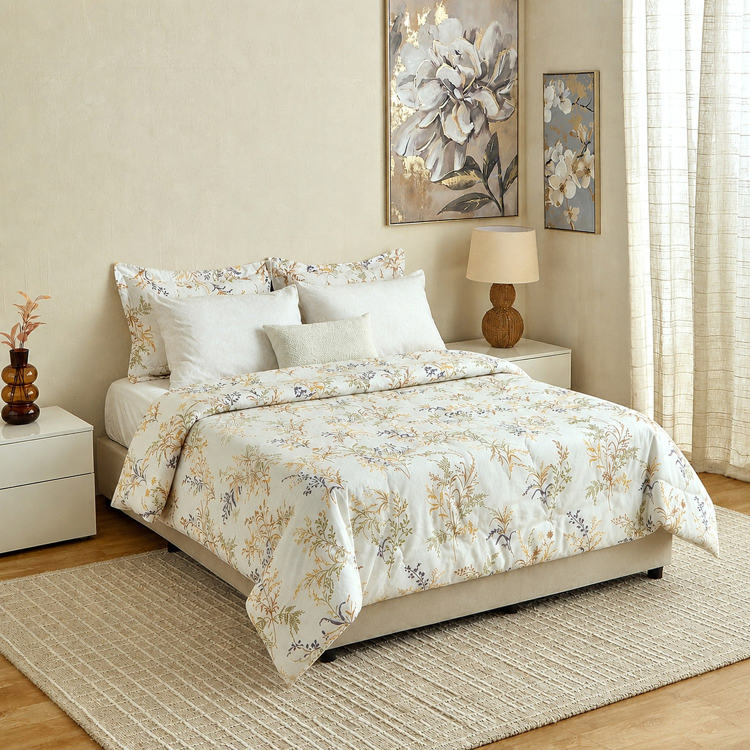 Hampton 6-Piece Microfibre Printed Twin Comforter Set - 160x220 cm-hbxhomeware-hbxbedroom-image-10