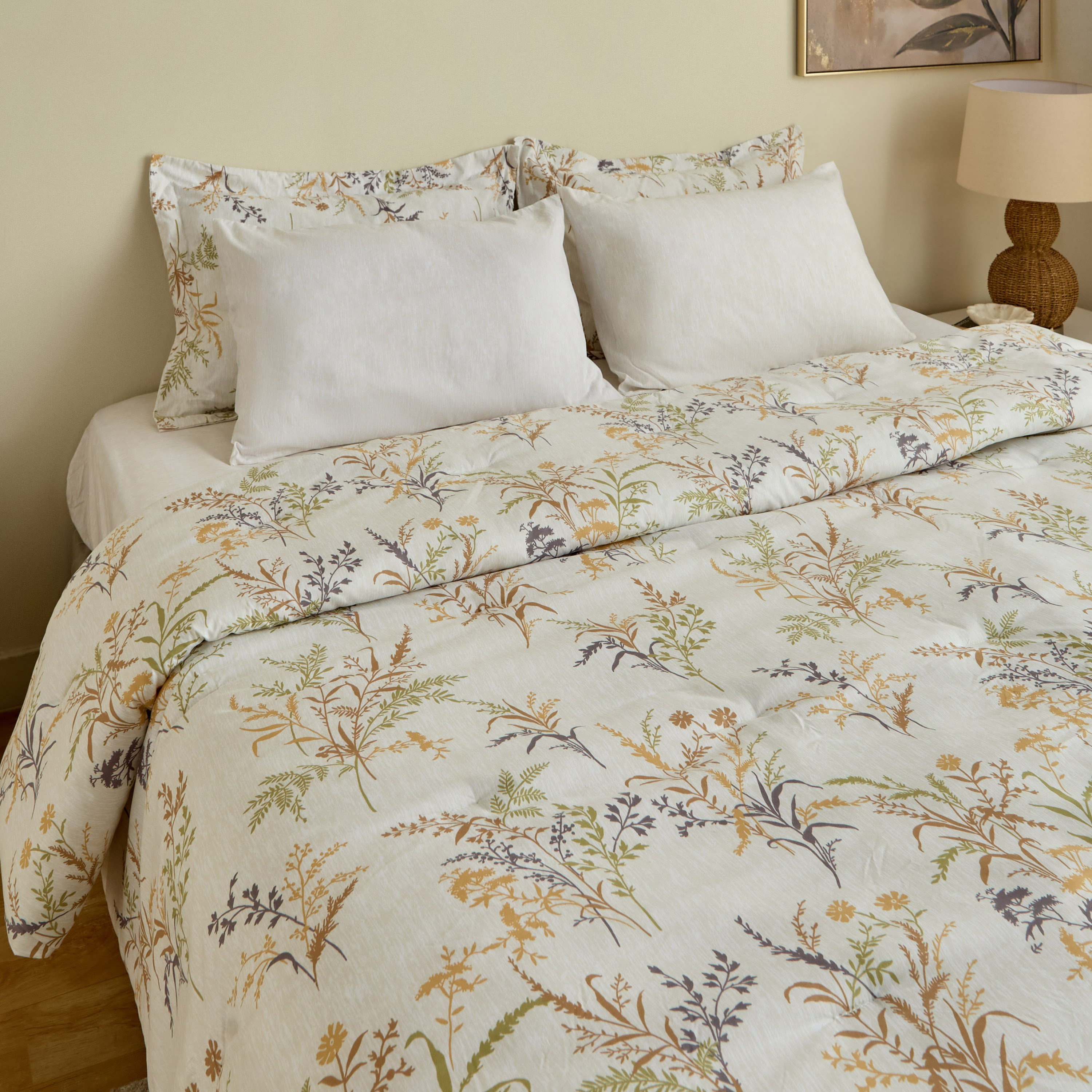 Hampton 6-Piece Microfibre Printed King Comforter Set - 220x240 cm-hbxhomeware-hbxbedroom-image-1