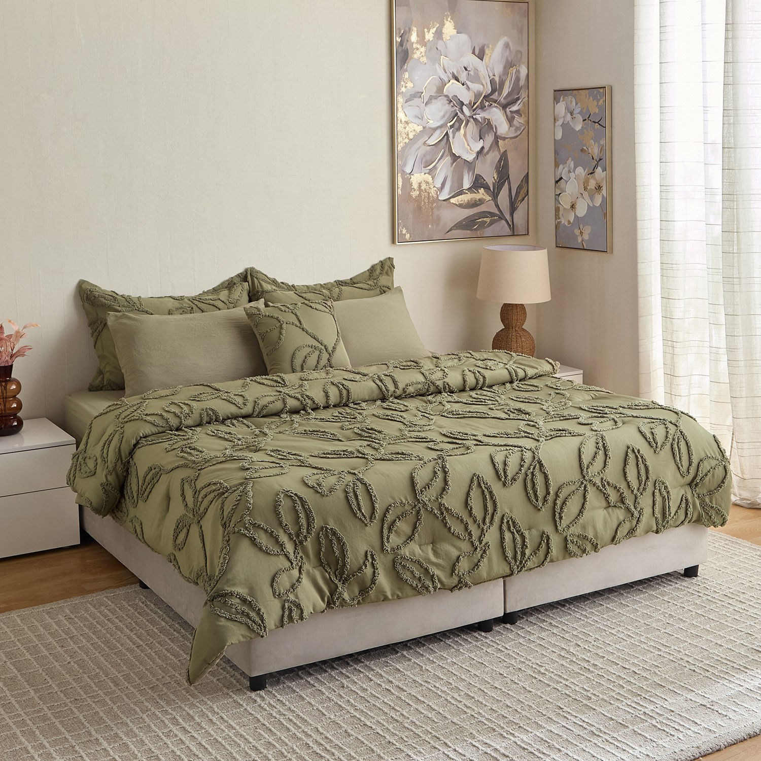 Braxton Tuft Leaf 7-Piece King BIAB Comforter Set - 220x240 cm-hbxhomeware-hbxbedroom-image-10