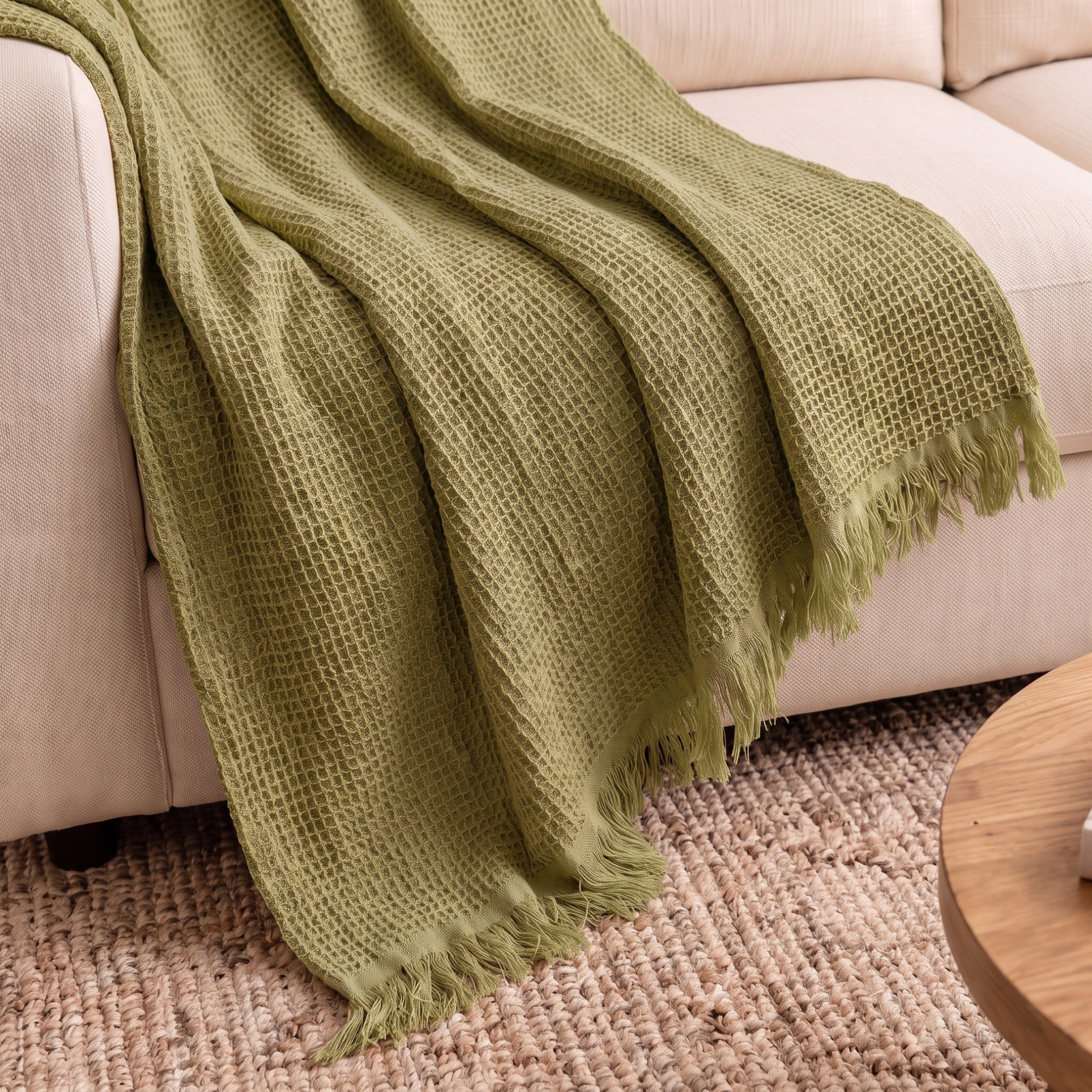 بطانية خفيفة سادة أكريليك بتصميم وافل من ماديسون - 130x170 سم-hbxhomeware-hbxbedroom-image-2