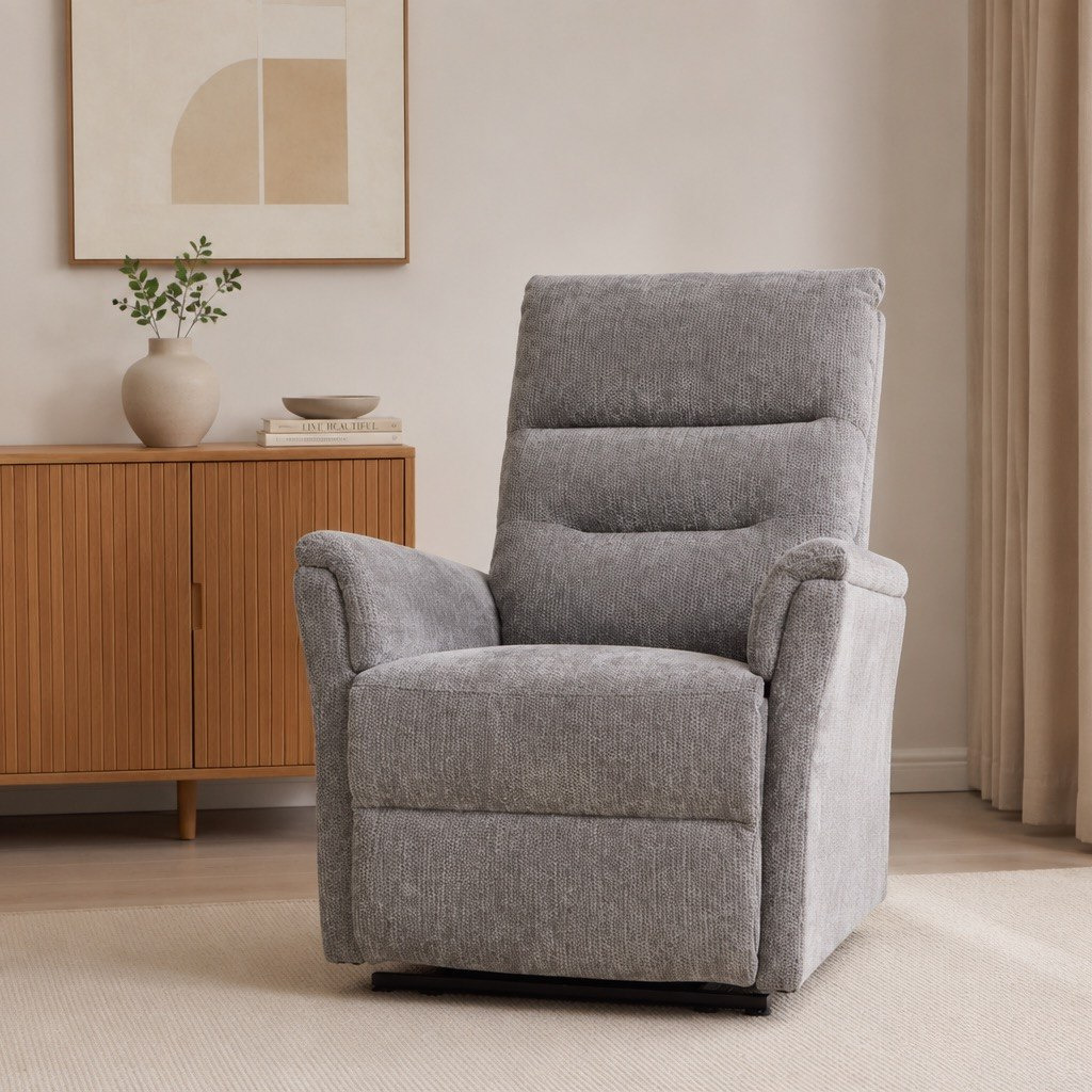 Osaki Fabric Electric Power Recliner Armchair-hbxfurniture-sofasandarmchairs-reclinersofas-image-1