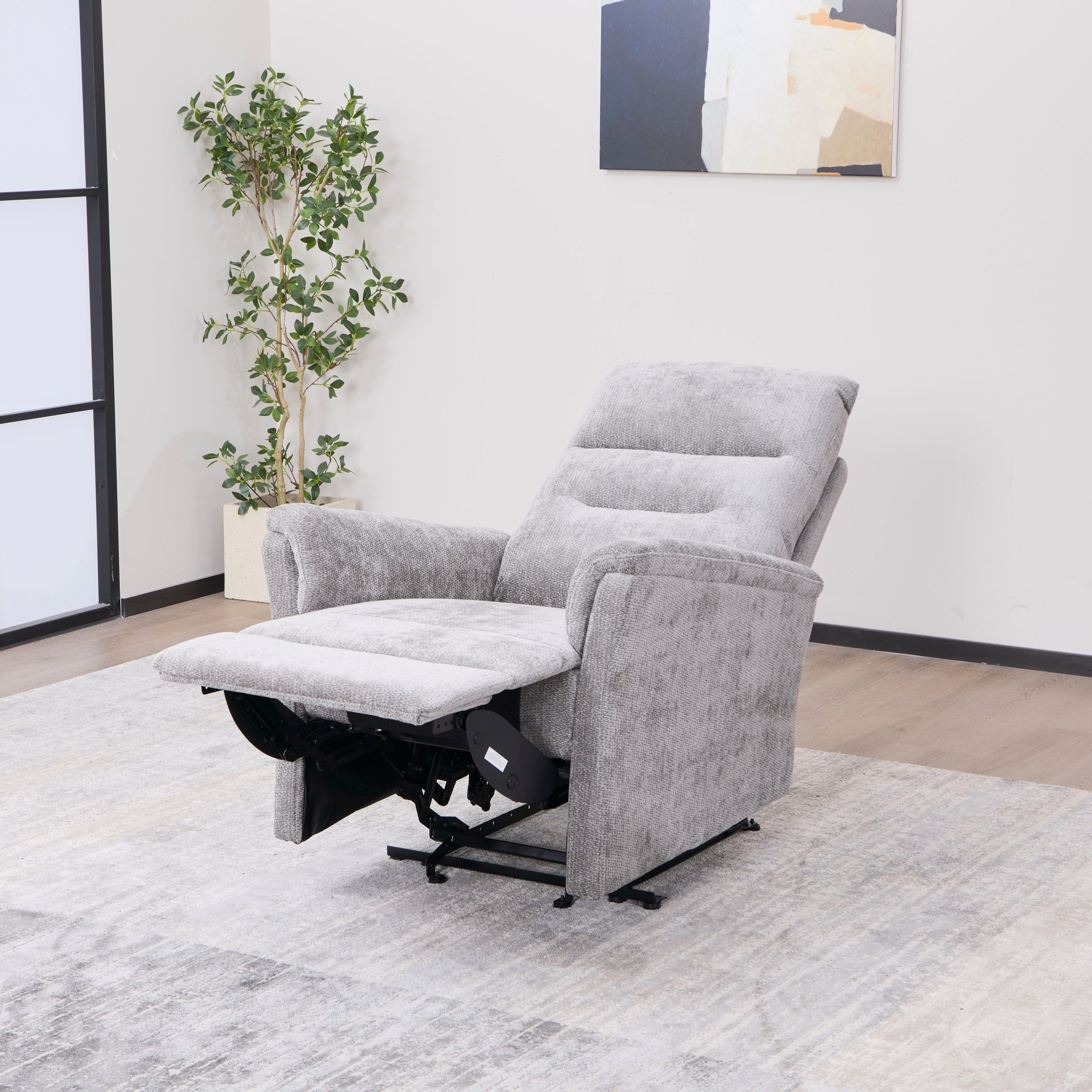 Osaki Fabric Electric Power Recliner Armchair-hbxfurniture-sofasandarmchairs-reclinersofas-image-3