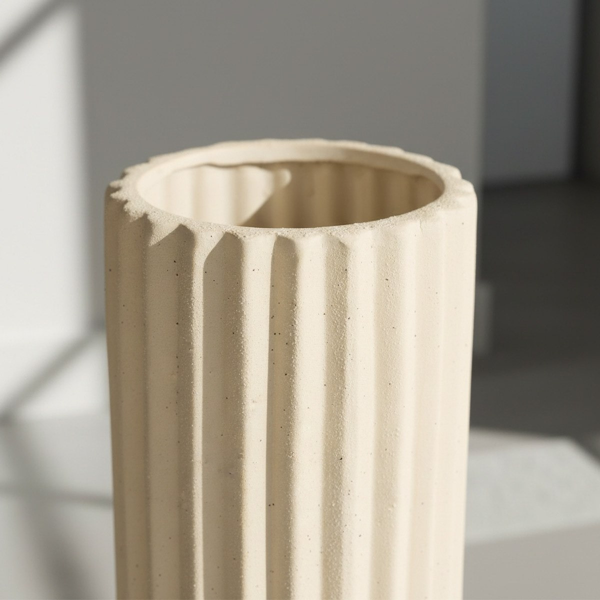 Umber Sansa Riwaq Ceramic Decorative Vase - 13.5x13.5x57.5 cm-hbxbedroom-decorandaccessories-vases-image-2