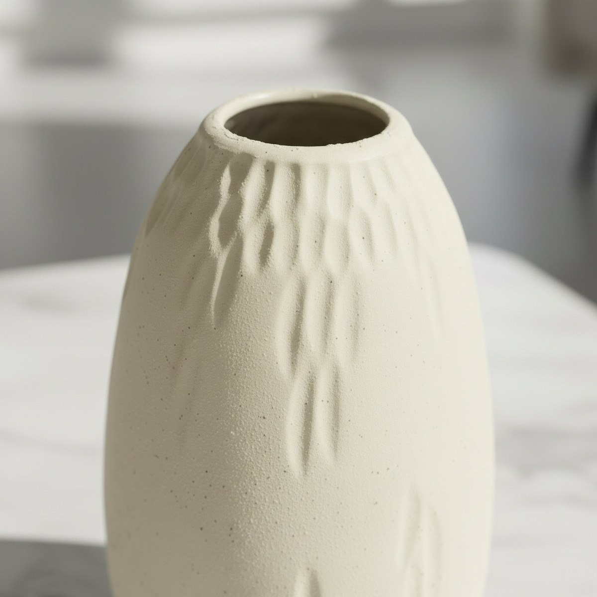 Sansa Riwaq Umber Ceramic Decorative Vase - 13.5x13.5x20 cm-hbxbedroom-decorandaccessories-vases-image-2