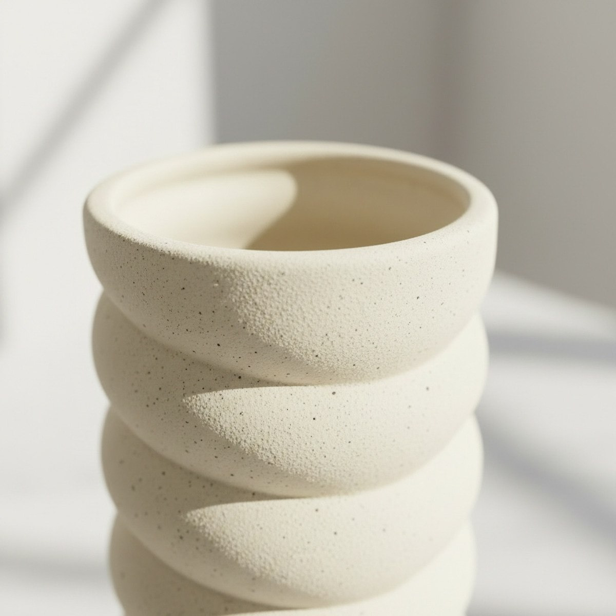Umber Sansa-Riwaq Ceramic Decorative Vase - 10.5x10.5x25 cm-hbxbedroom-decorandaccessories-vases-image-2