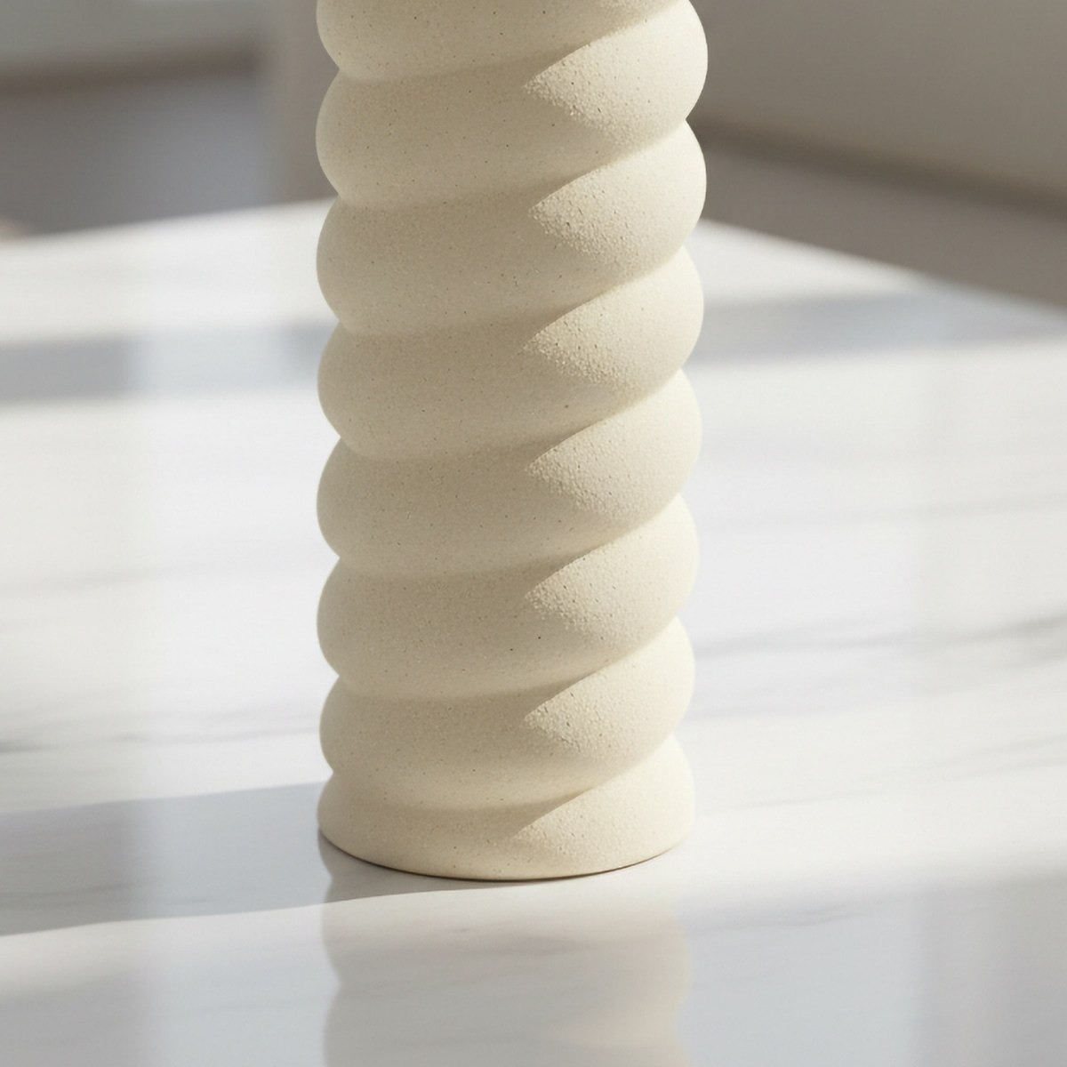 Sansa Riwaq Umber Ceramic Decorative Vase - 12x12x34.5 cm-hbxbedroom-decorandaccessories-vases-image-3
