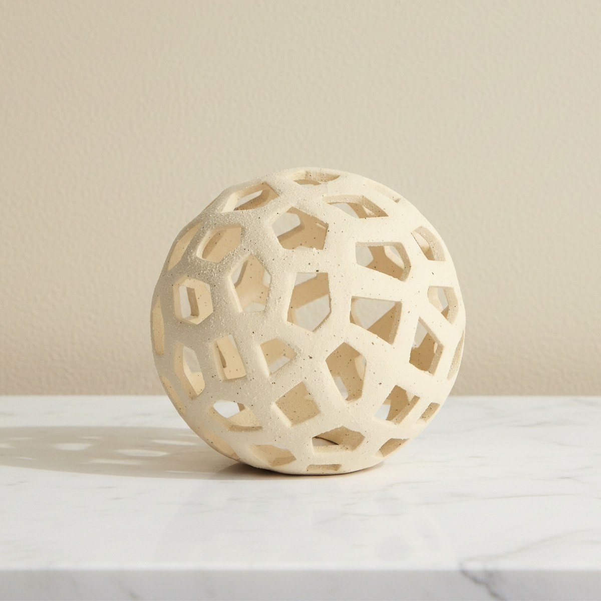 Umber Sansa Riwaq Decorative Ceramic Orb - 13x13x12 cm-hbxhomeware-homedecor-figurinesandornaments-image-1