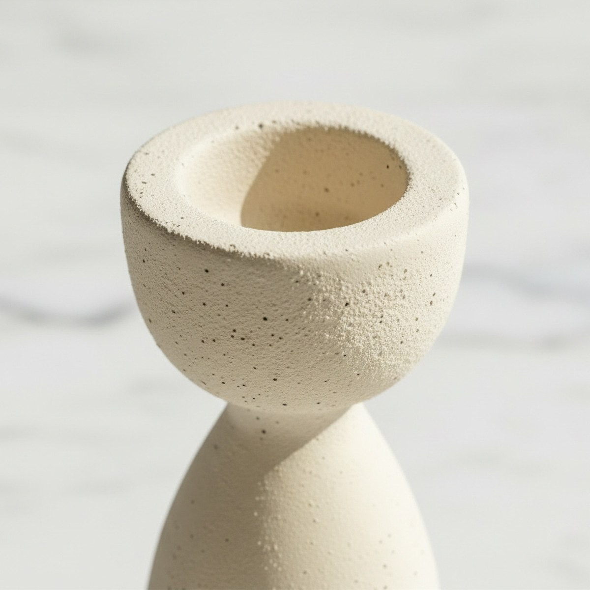 Umber Sansa Riwaq Ceramic Decorative T-light Candleholder - 6.5x6.5x13.5 cm-hbxlivingroom-decorandaccessories-candleholders-image-3
