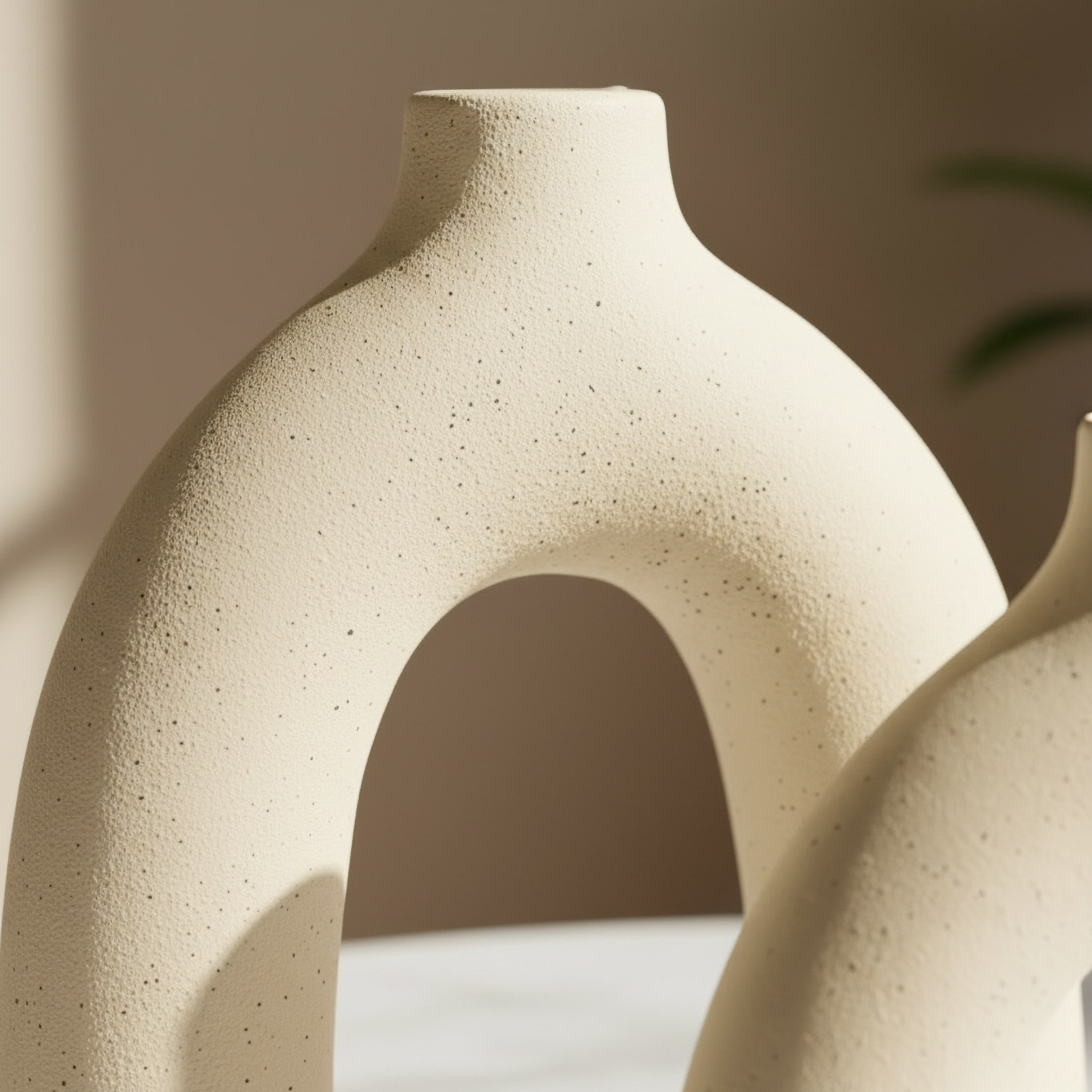 Sansa Riwaq Umber 2-Piece Ceramic Decorative Vase Set - 25x10x22.5 cm-hbxbedroom-decorandaccessories-vases-image-2