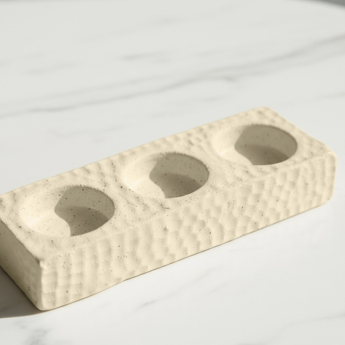 Umber Sansa Riwaq Ceramic Decorative T-light Candle Holder - 18x6x3.5 cm-hbxlivingroom-decorandaccessories-candleholders-image-3