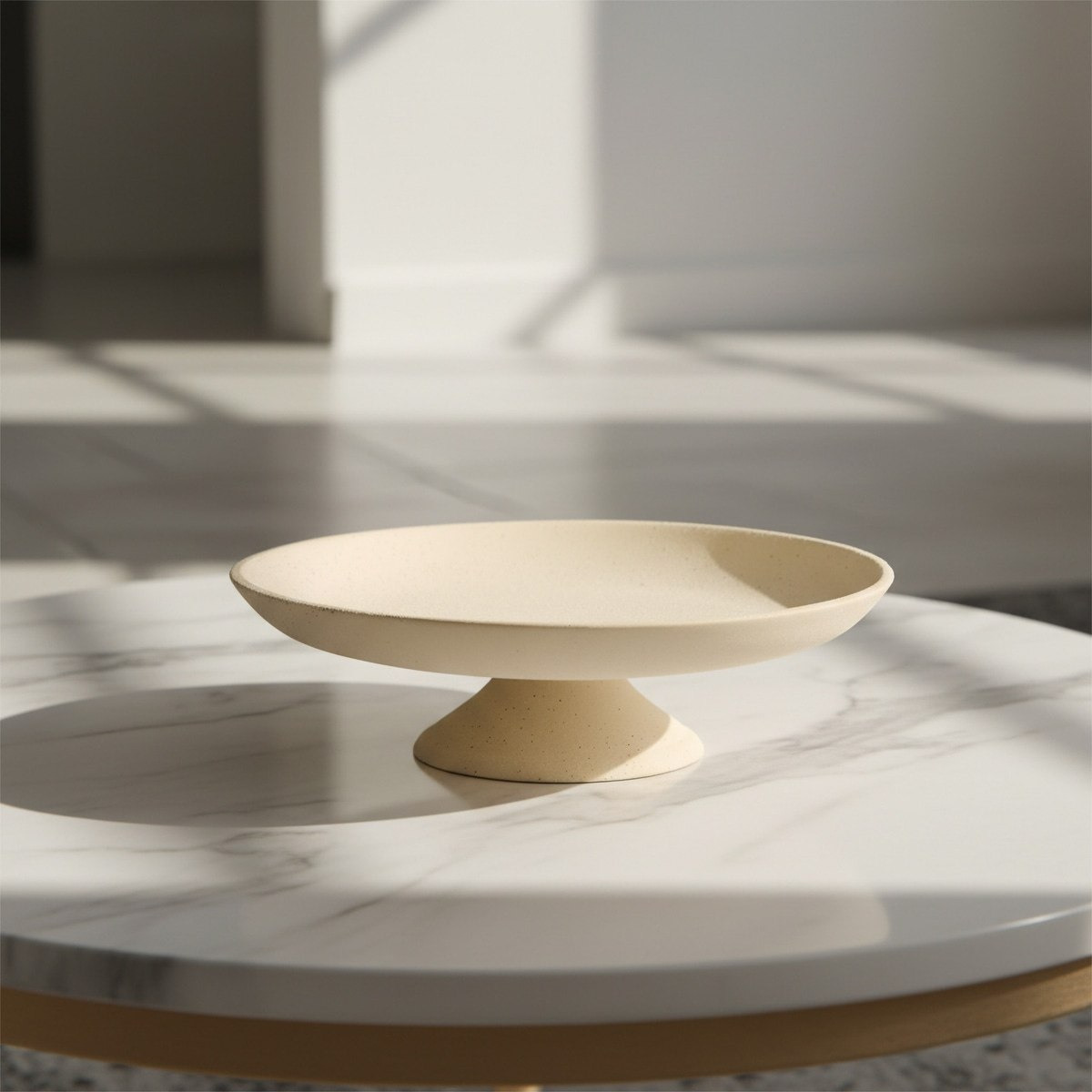 Umber Sansa Riwaq Ceramic Decorative Footed Bowl - 28.5x28.5x7.7 cm-hbxdecorandfurnishings-homeaccessories-bowls-image-1