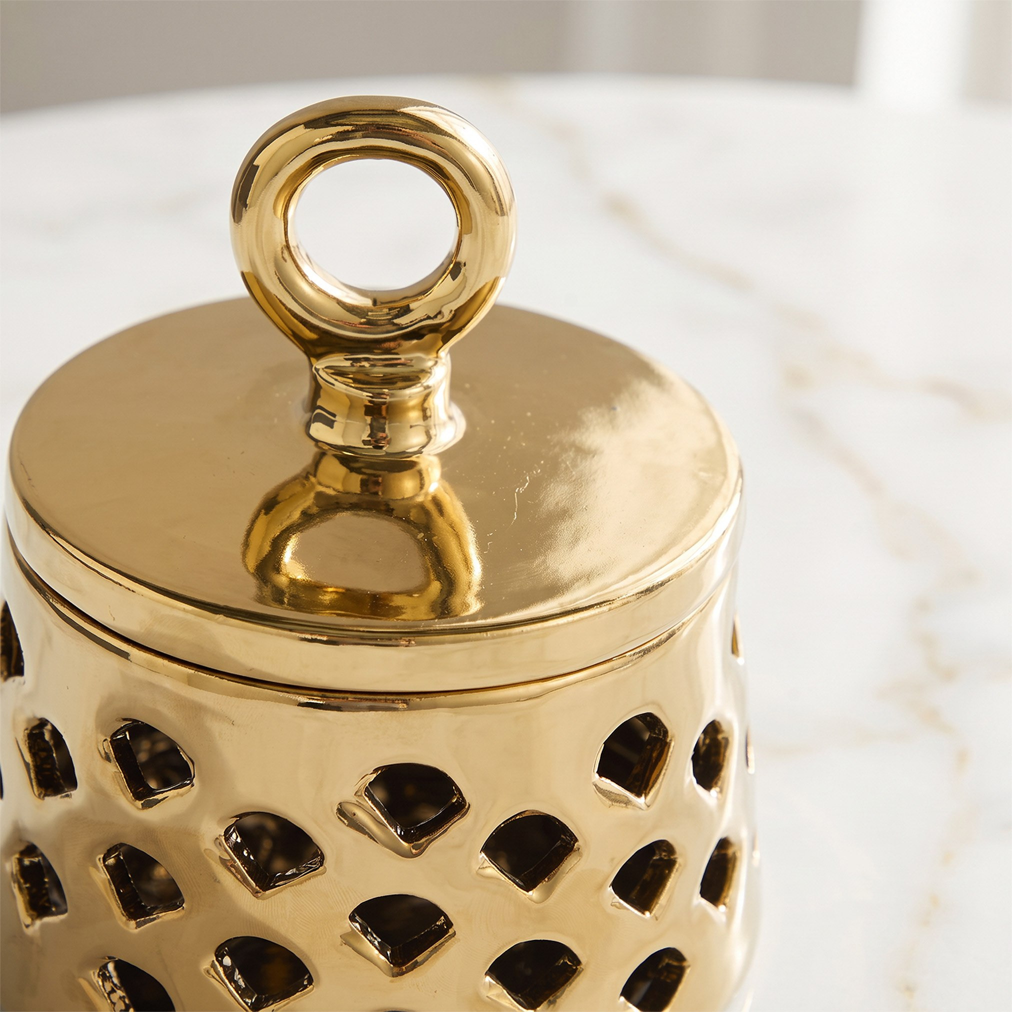 Aurum Sansa Dune Ceramic Decorative Box - 13.5x13.5x14.8 cm-hbxhomeware-homedecor-figurinesandornaments-image-2
