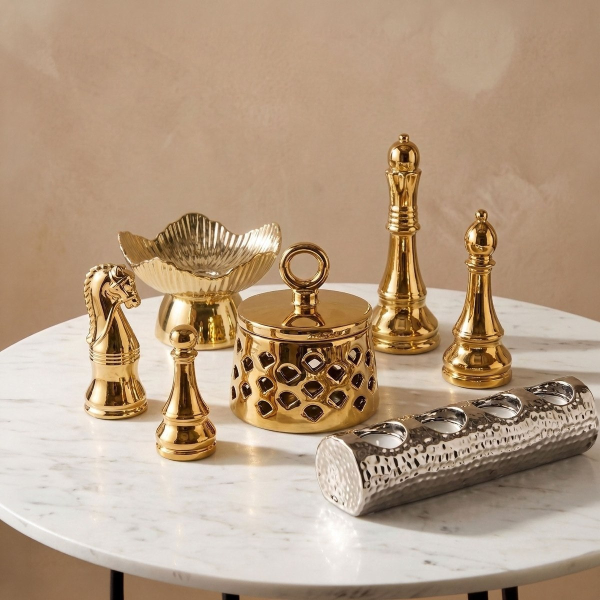 Aurum Sansa Dune Ceramic Decorative Pawn Chess - 12.5x12.5x26 cm-hbxhomeware-homedecor-figurinesandornaments-image-4