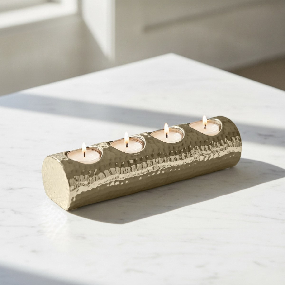 Aurum Sansa Dune Ceramic Decorative Tealight Candle Holder - 25x6.5x6 cm-hbxlivingroom-decorandaccessories-candleholders-image-2