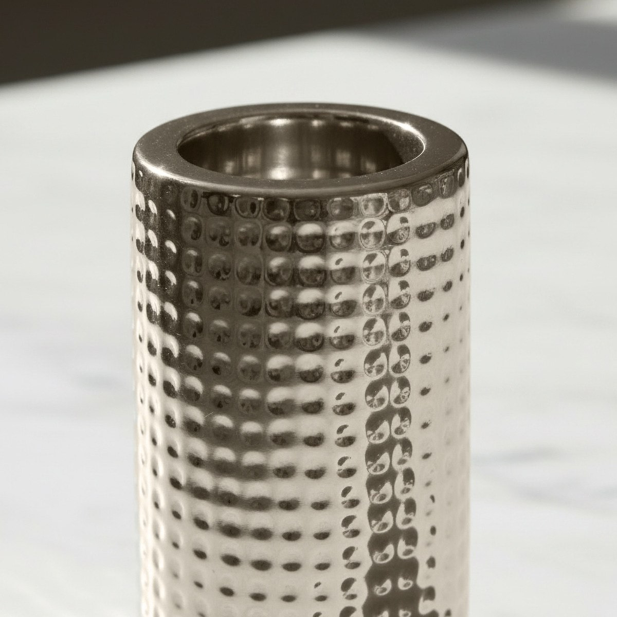 Aurum Sansa-Dune Ceramic Decorative Pillar Candleholder - 6.5x6.5x11 cm-hbxlivingroom-decorandaccessories-candleholders-image-3