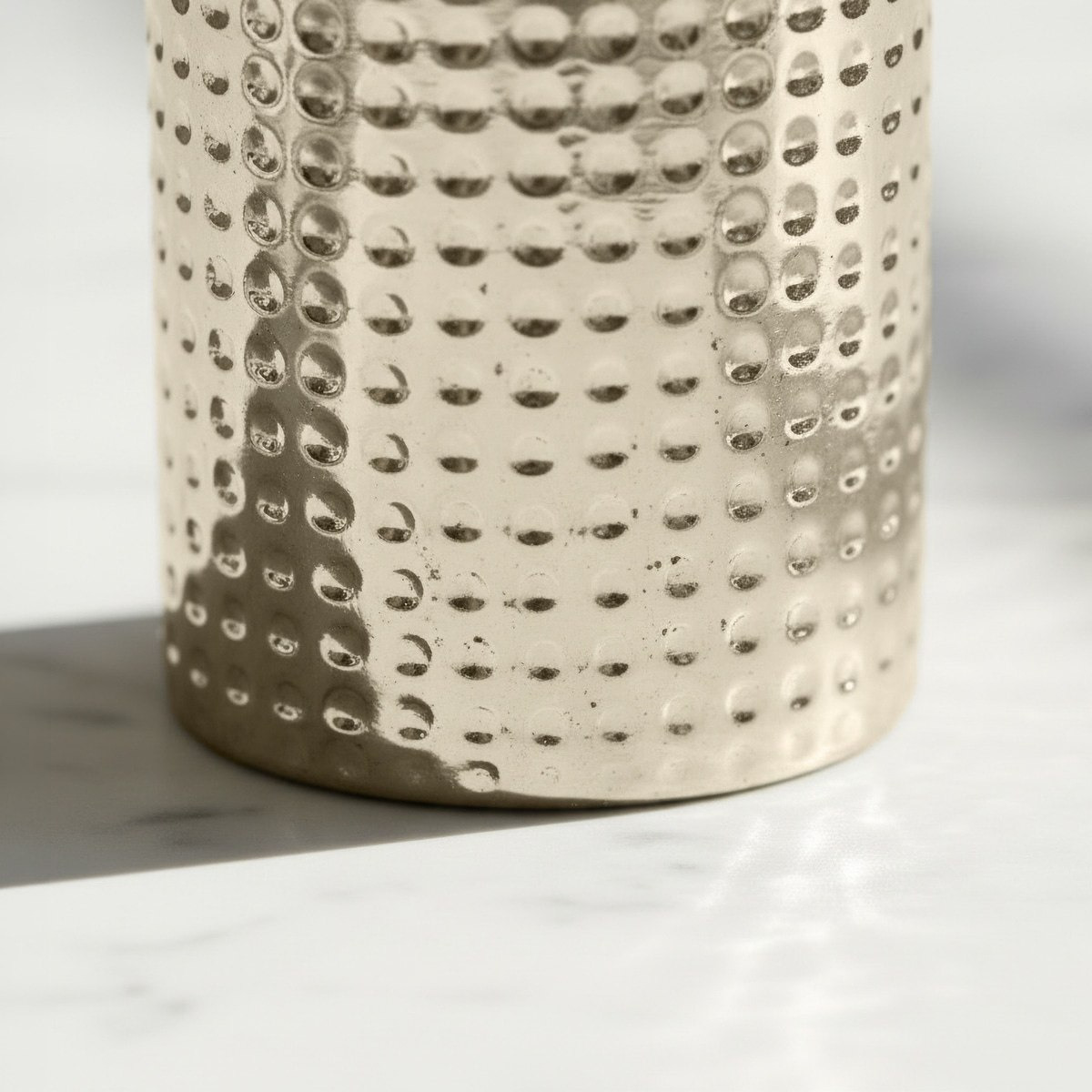 Sansa Dune Aurum Ceramic Decorative Pillar Candleholder - 6.5x6.5x14.5 cm-hbxlivingroom-decorandaccessories-candleholders-image-4