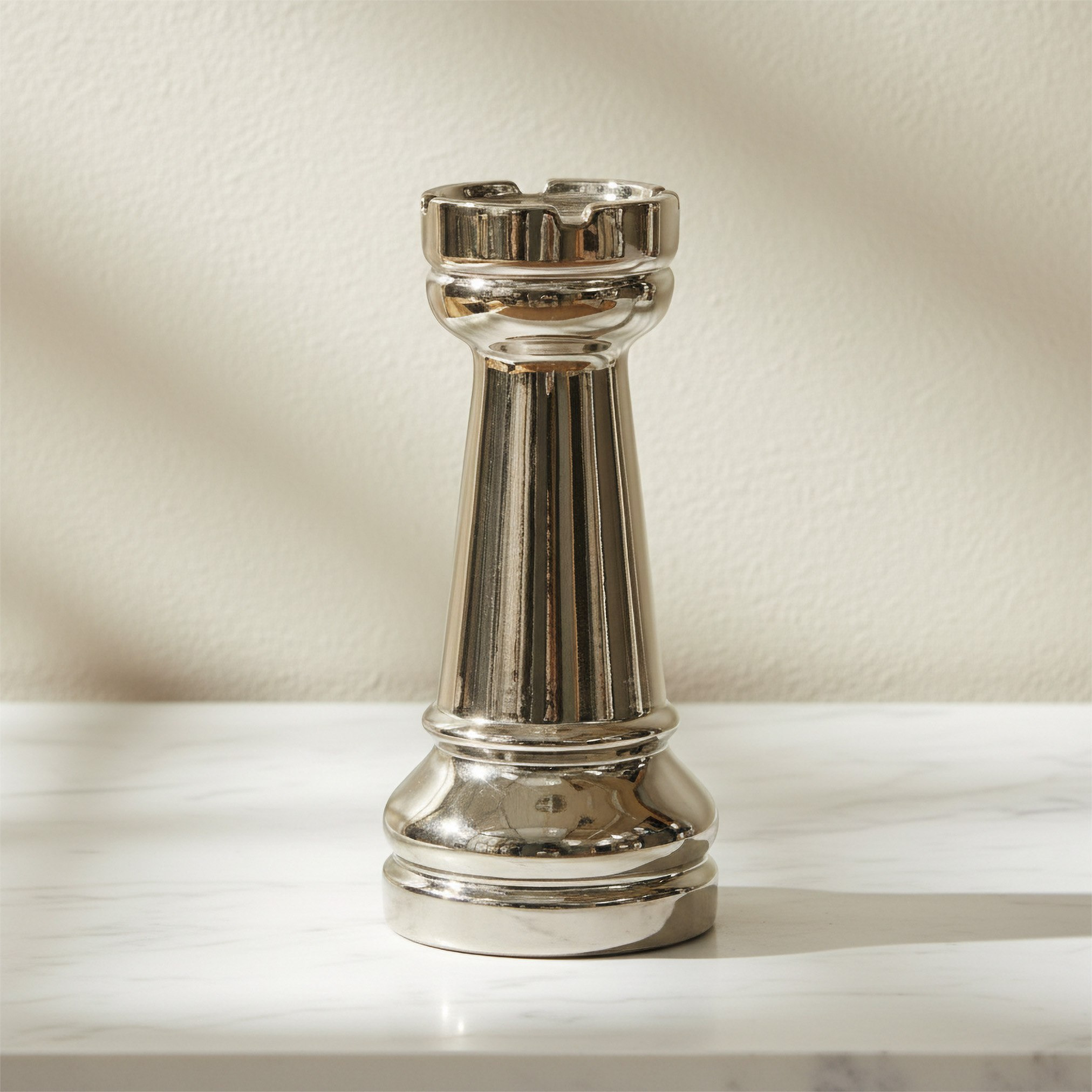 Aurum Sansa Dune Ceramic Decorative Rook Chess - 12x12x27 cm-hbxhomeware-homedecor-figurinesandornaments-image-1
