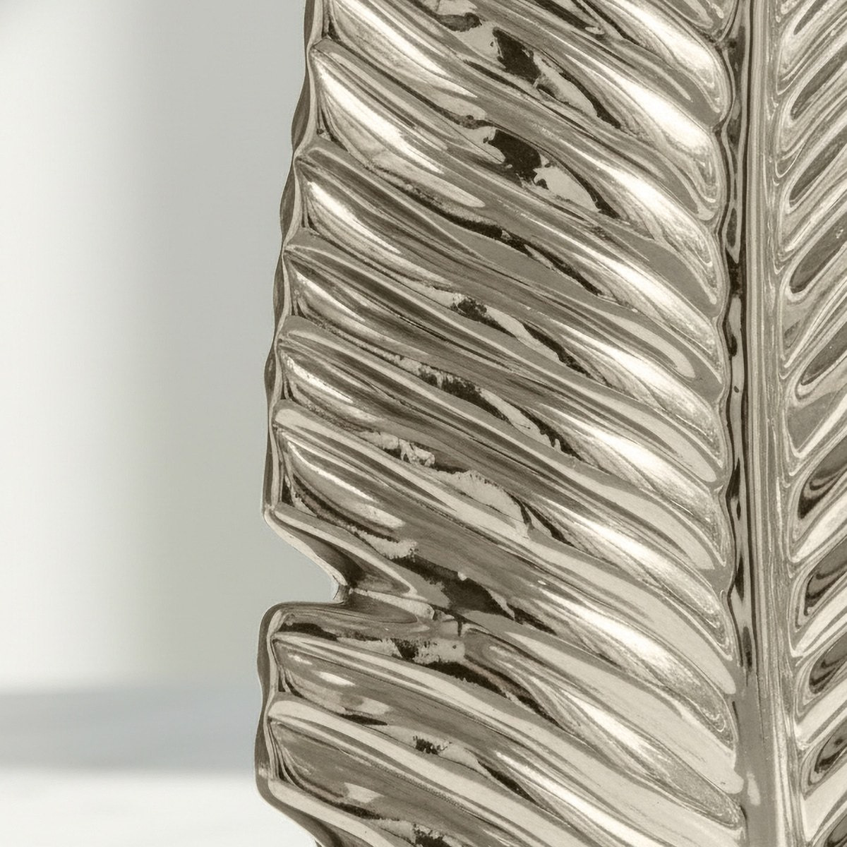 Sansa Dune Aurum Ceramic Decorative Leaf Vase - 23x9.5x38 cm-hbxbedroom-decorandaccessories-vases-image-3