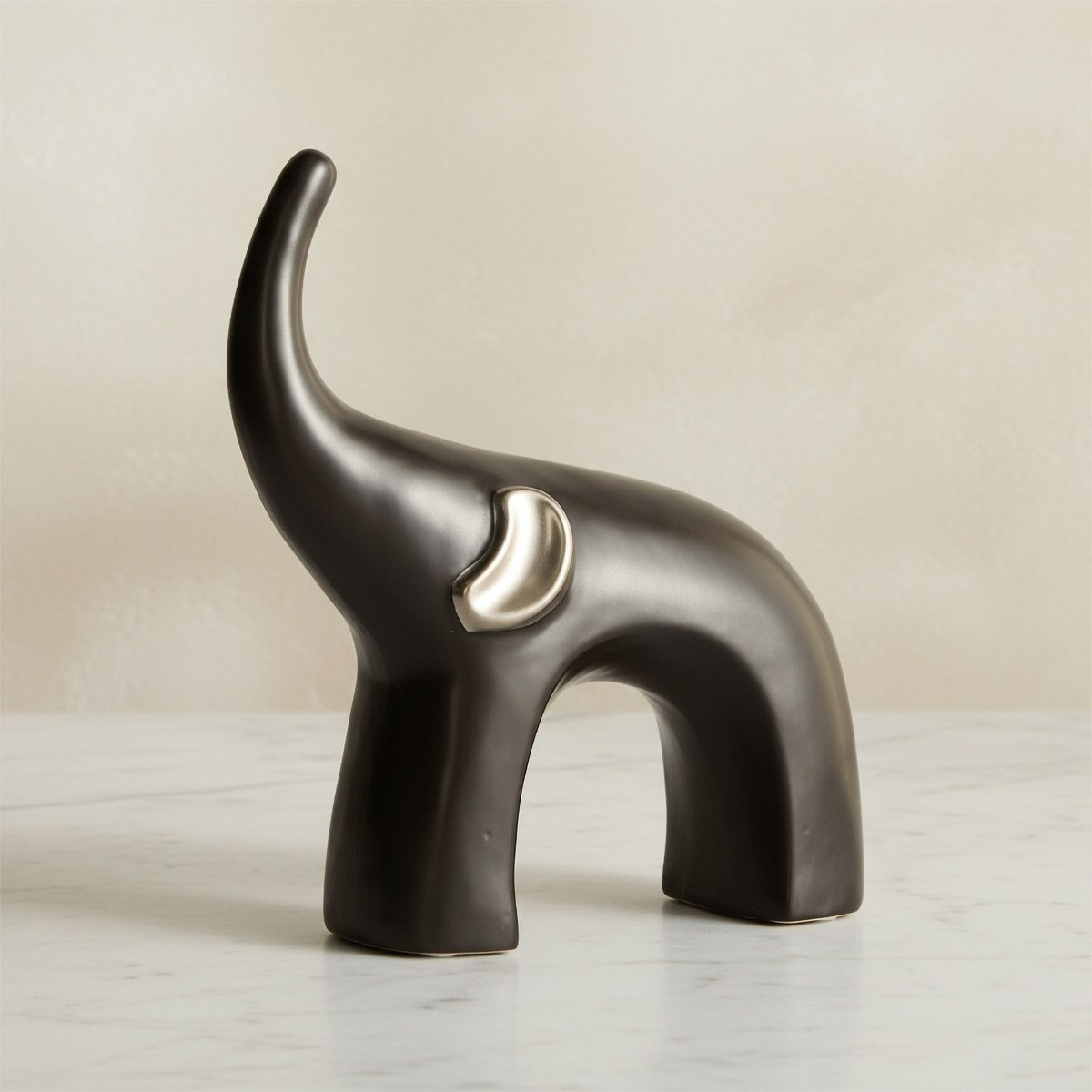 Aurum Sansa Dune Ceramic Decorative Elephant Accent - 20x8x22.5 cm-hbxhomeware-homedecor-figurinesandornaments-image-1