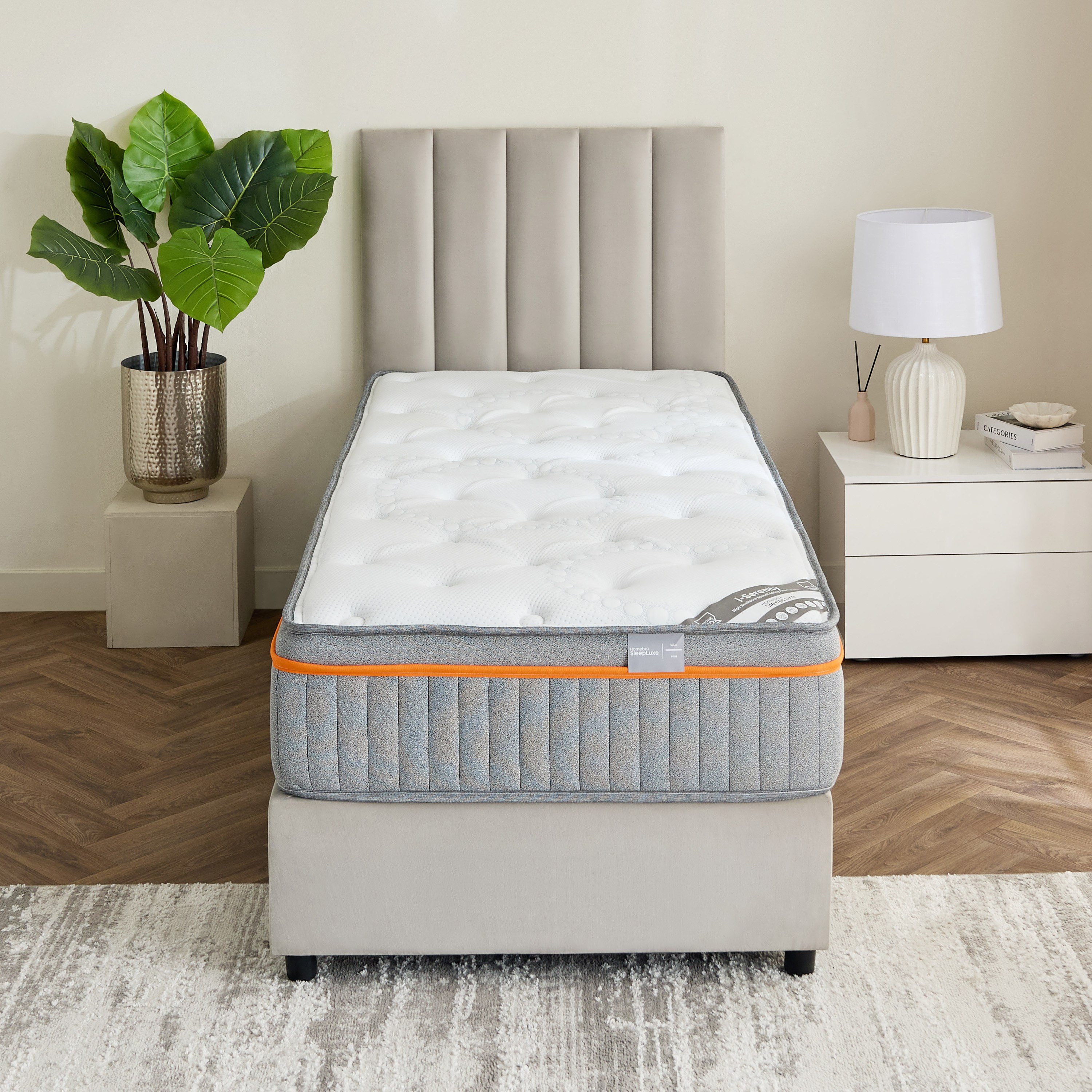 iSerenity High Resilience Bonnell Spring Firm Single Mattress - 90x190 cm-hbxfurniture-bedroom-mattresses-single-image-4