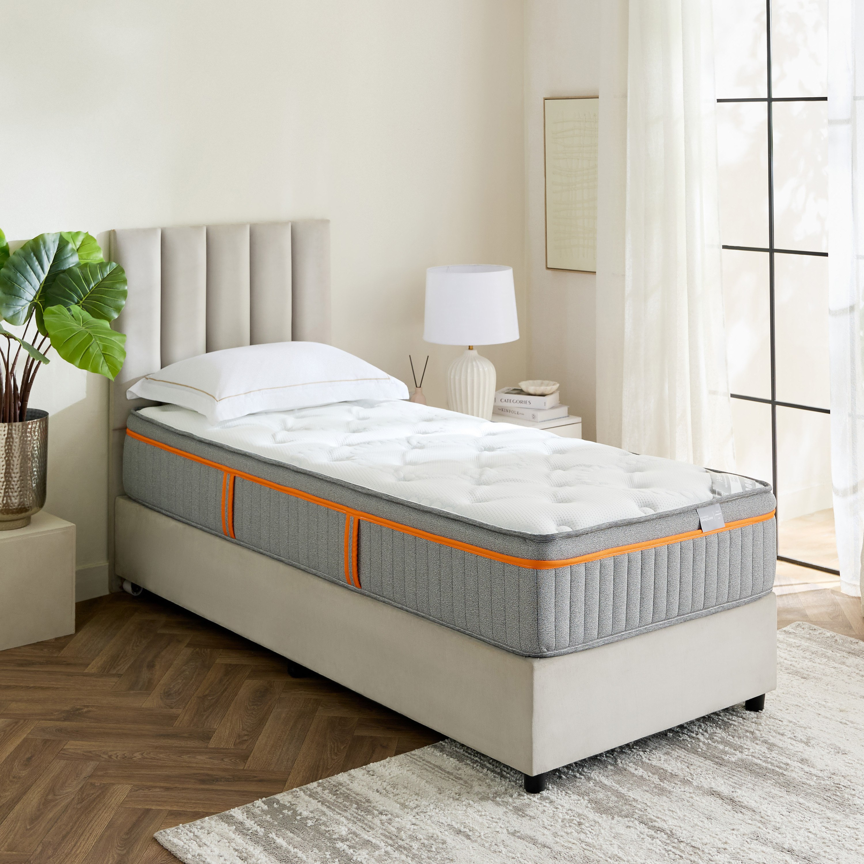 iSerenity High Resilience Bonnell Spring Firm Single Mattress - 90x190 cm-hbxfurniture-bedroom-mattresses-single-image-9