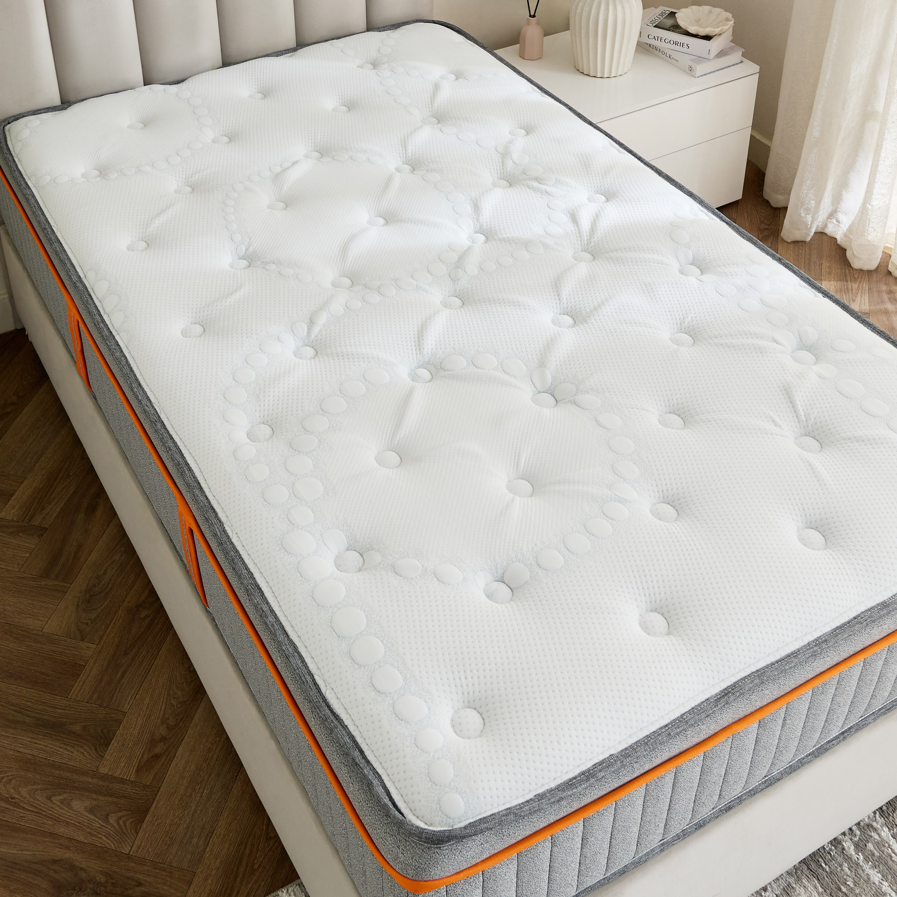 iSerenity High Resilience Bonnell Spring Firm Queen Mattress - 140x200 cm-hbxbedroom-mattresses-queen-image-4