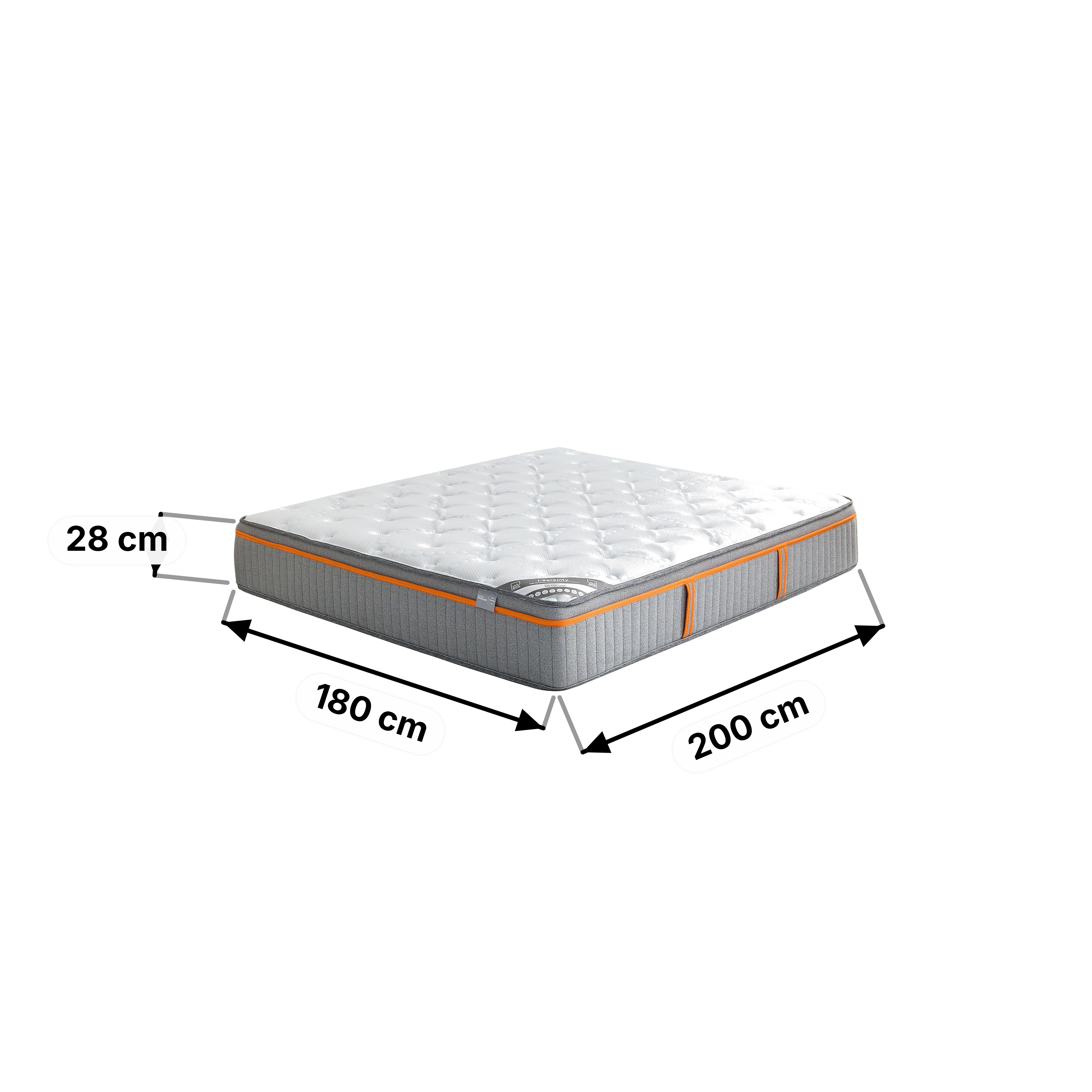 iSerenity High Resilience Bonnell Spring Firm King Mattress - 180x200x28 cm-hbxfurniture-mattresses-king-image-13