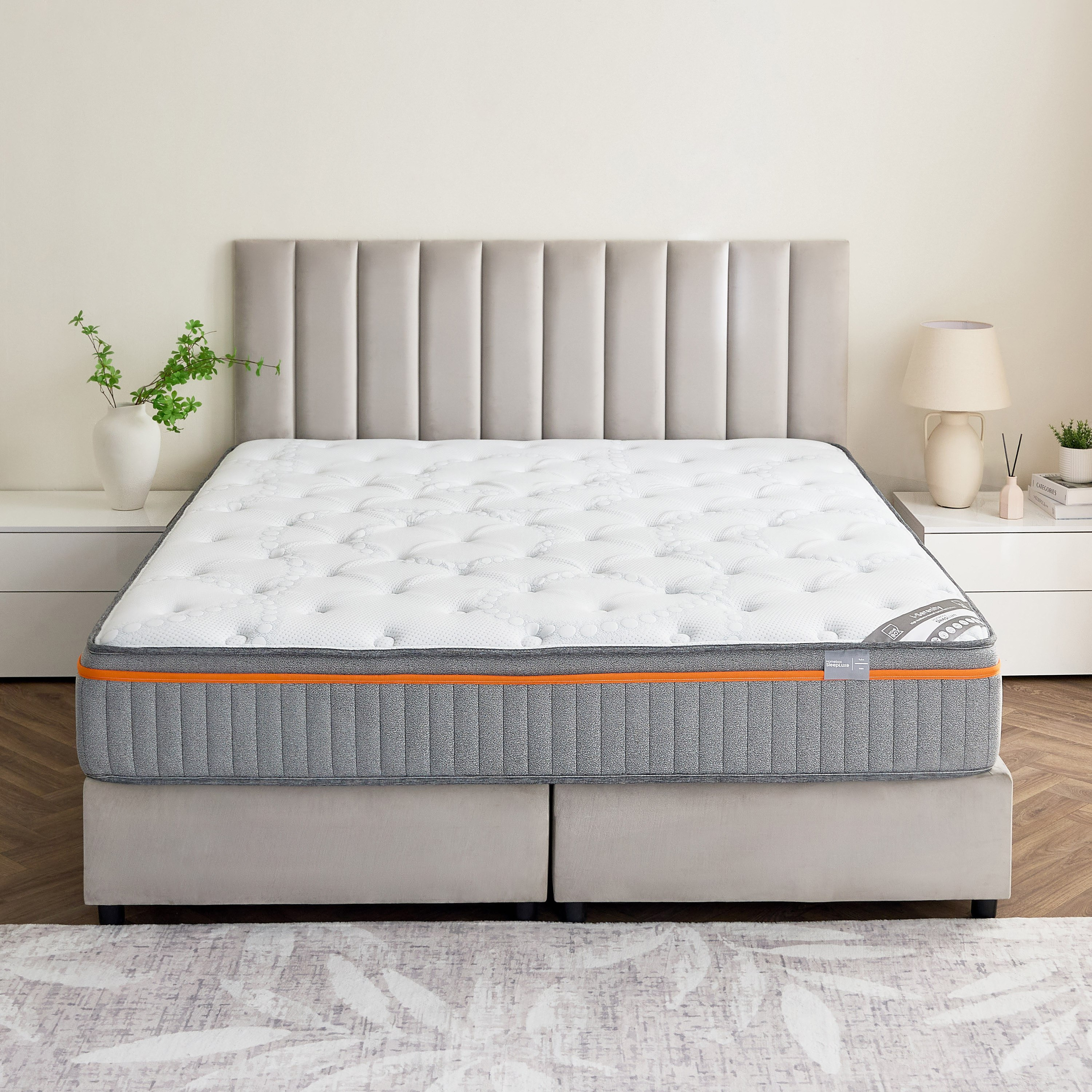 iSerenity High Resilience Bonnell Spring Firm King Mattress - 180x200x28 cm-hbxfurniture-mattresses-king-image-3