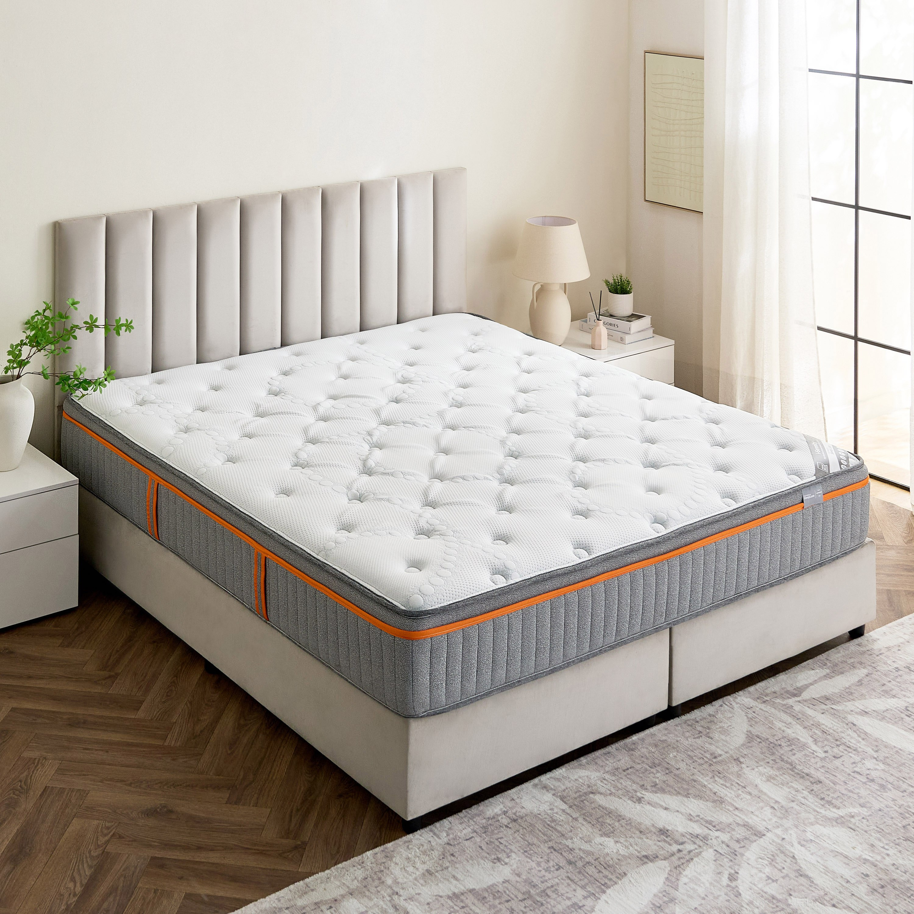 iSerenity High Resilience Bonnell Spring Firm King Mattress - 180x200x28 cm-hbxfurniture-mattresses-king-image-4