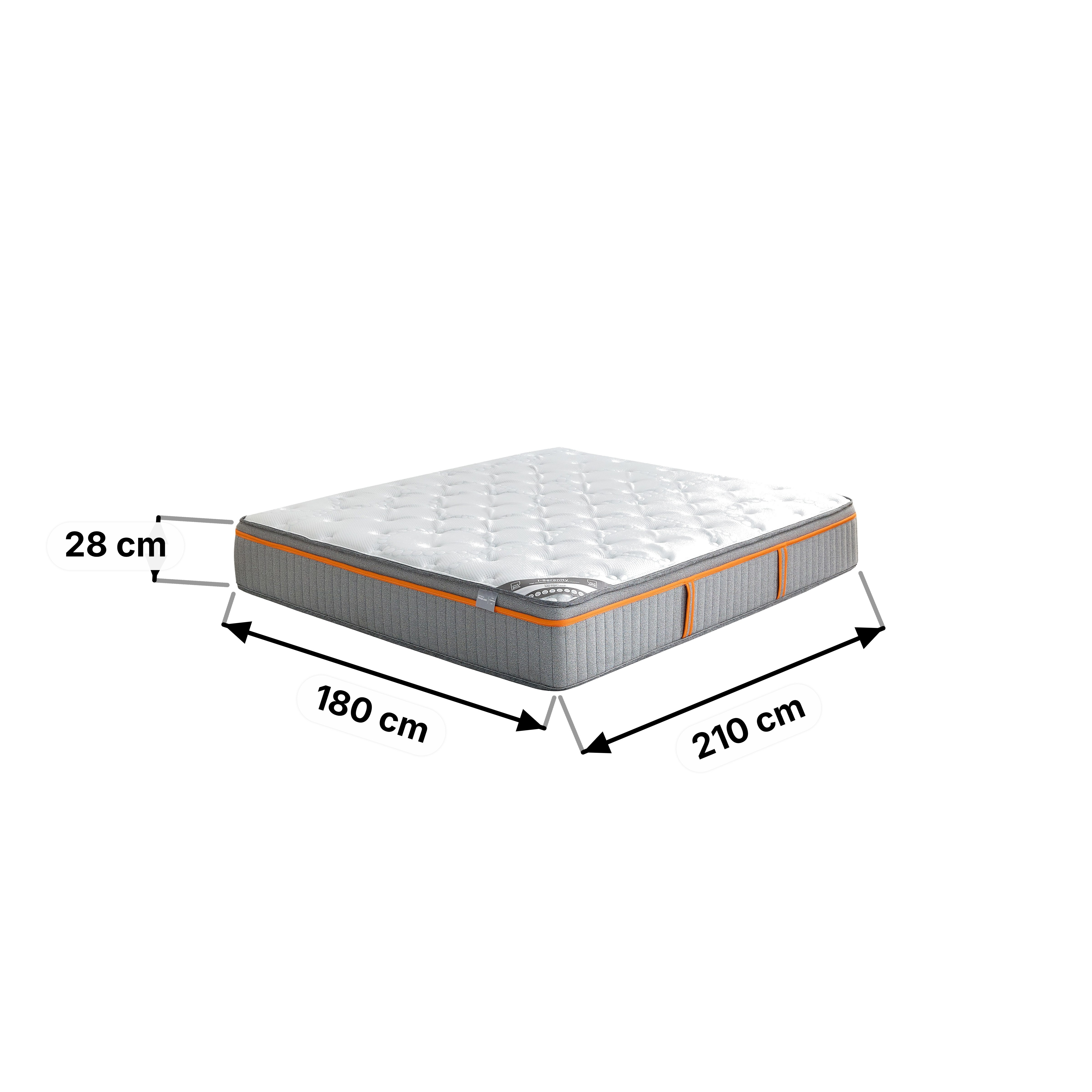 iSerenity High Resilience Bonnell Spring Firm King Mattress - 180x210x28 cm-hbxfurniture-mattresses-king-image-15