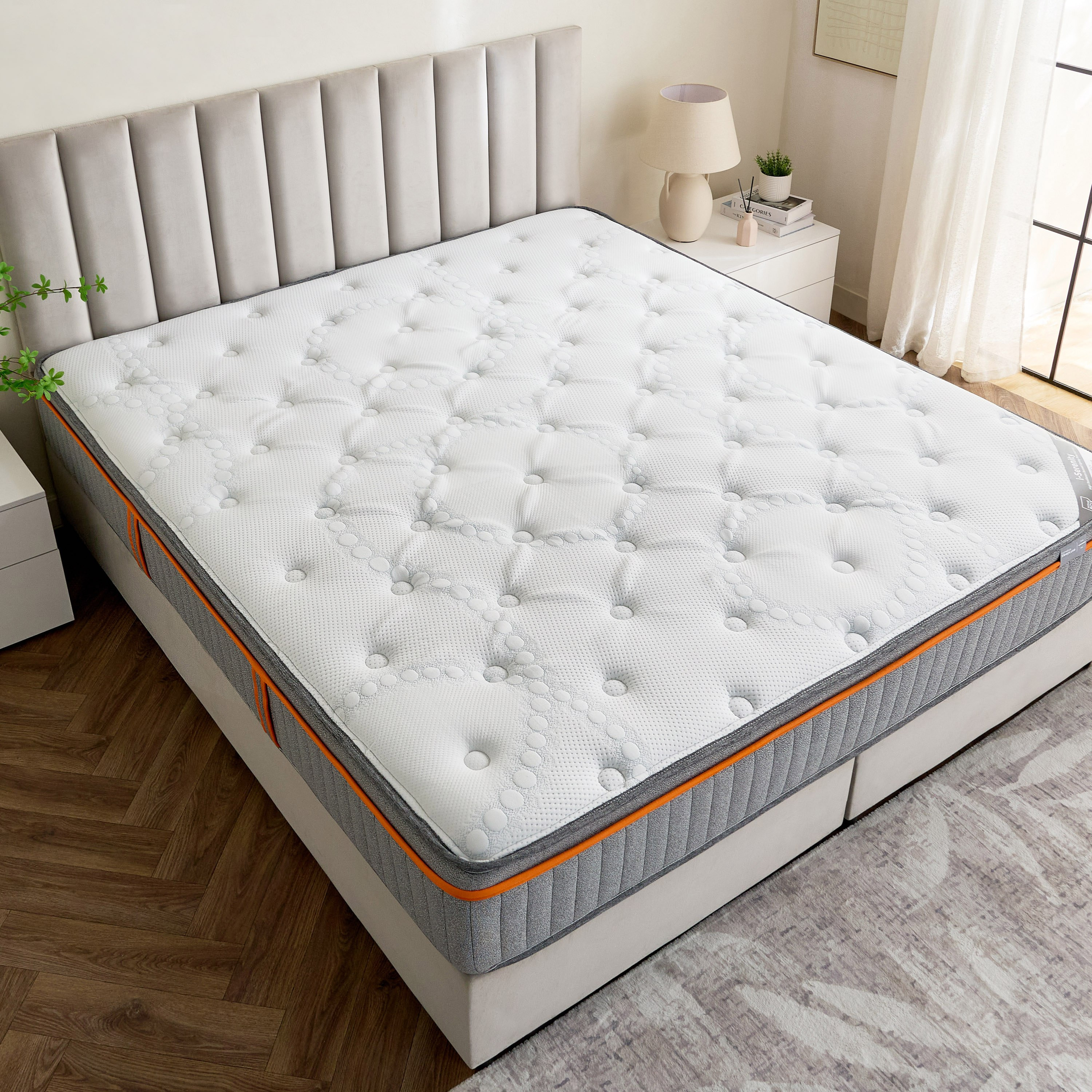 iSerenity High Resilience Bonnell Spring Firm King Mattress - 180x210x28 cm-hbxfurniture-mattresses-king-image-5