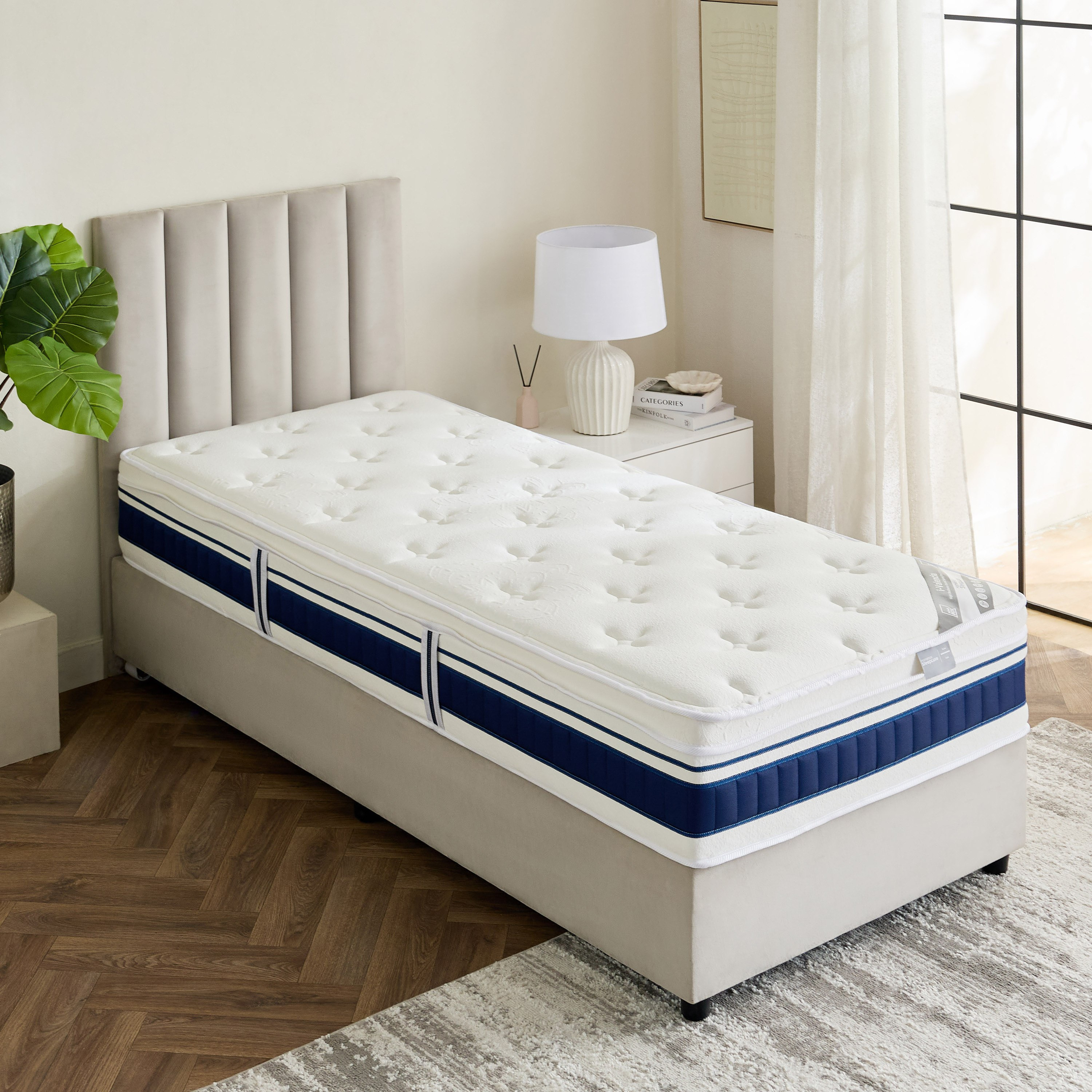 iValencia High Resilience Bonnell Spring Firm Single Mattress - 90x200x30 cm-hbxfurniture-bedroom-mattresses-single-image-4