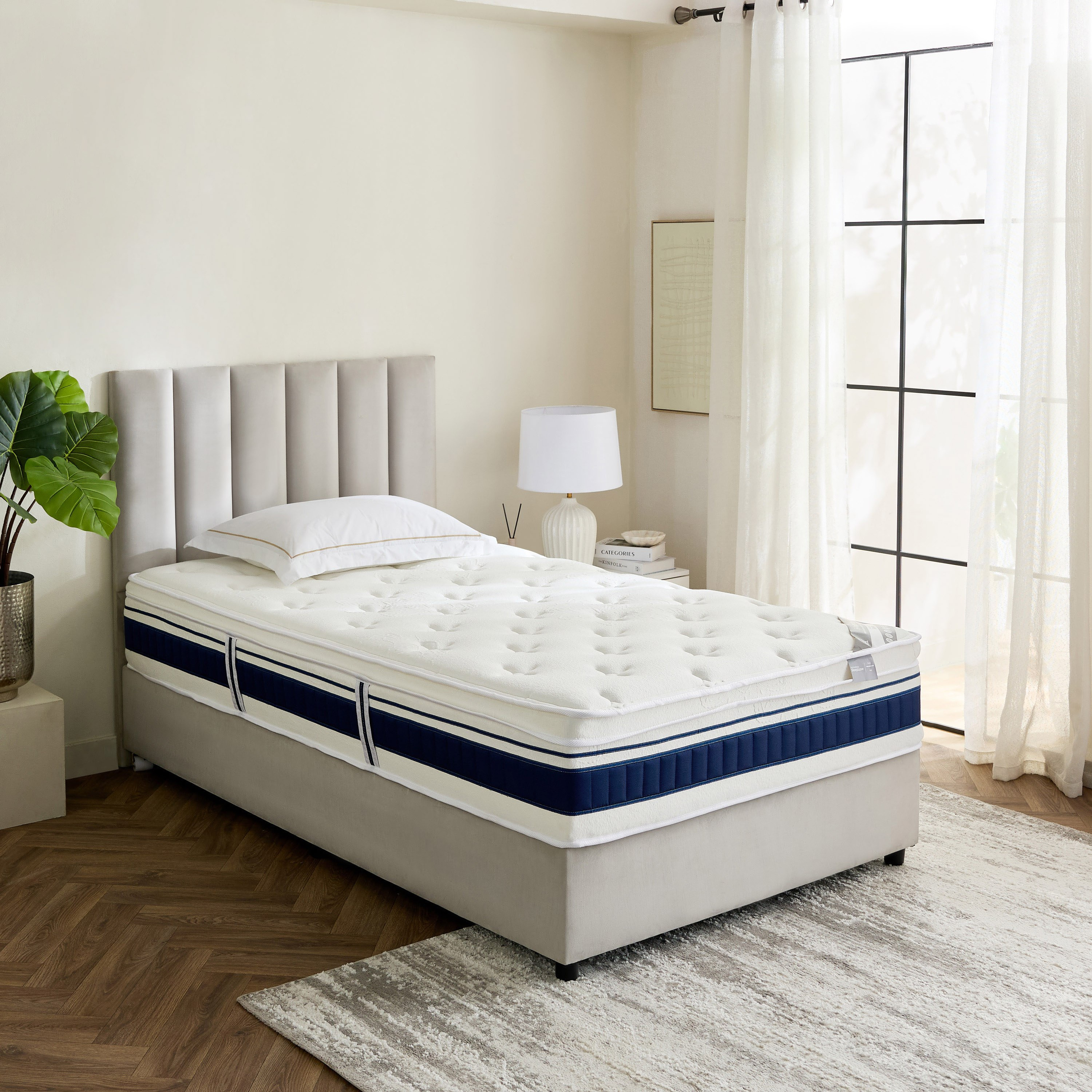 iValencia High Resilience Bonnell Spring Firm Queen Mattress - 140x200x30 cm-hbxbedroom-mattresses-queen-image-9