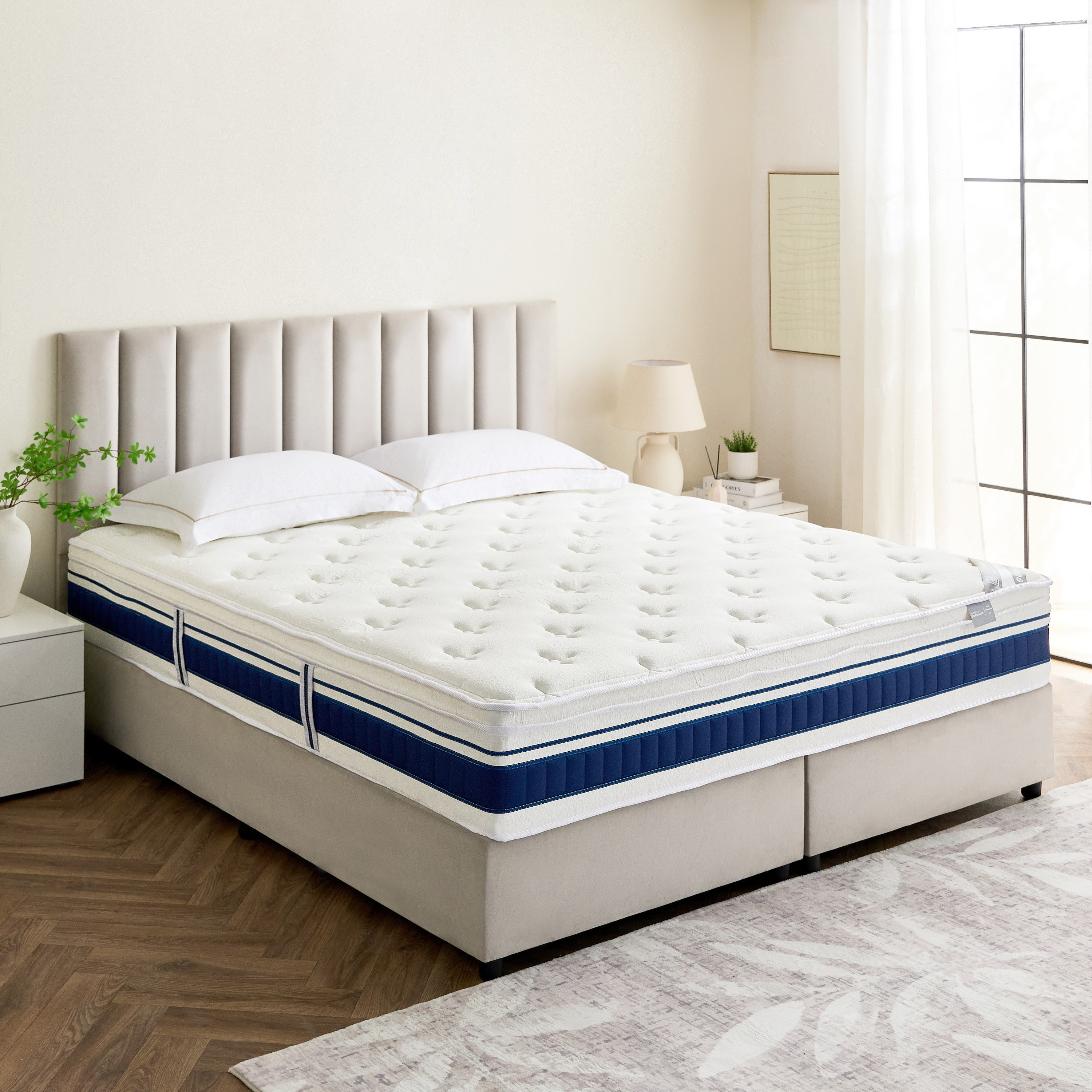 iValencia High Resilience Bonnell Spring Firm King Mattress - 180x210x30 cm-hbxfurniture-mattresses-king-image-9